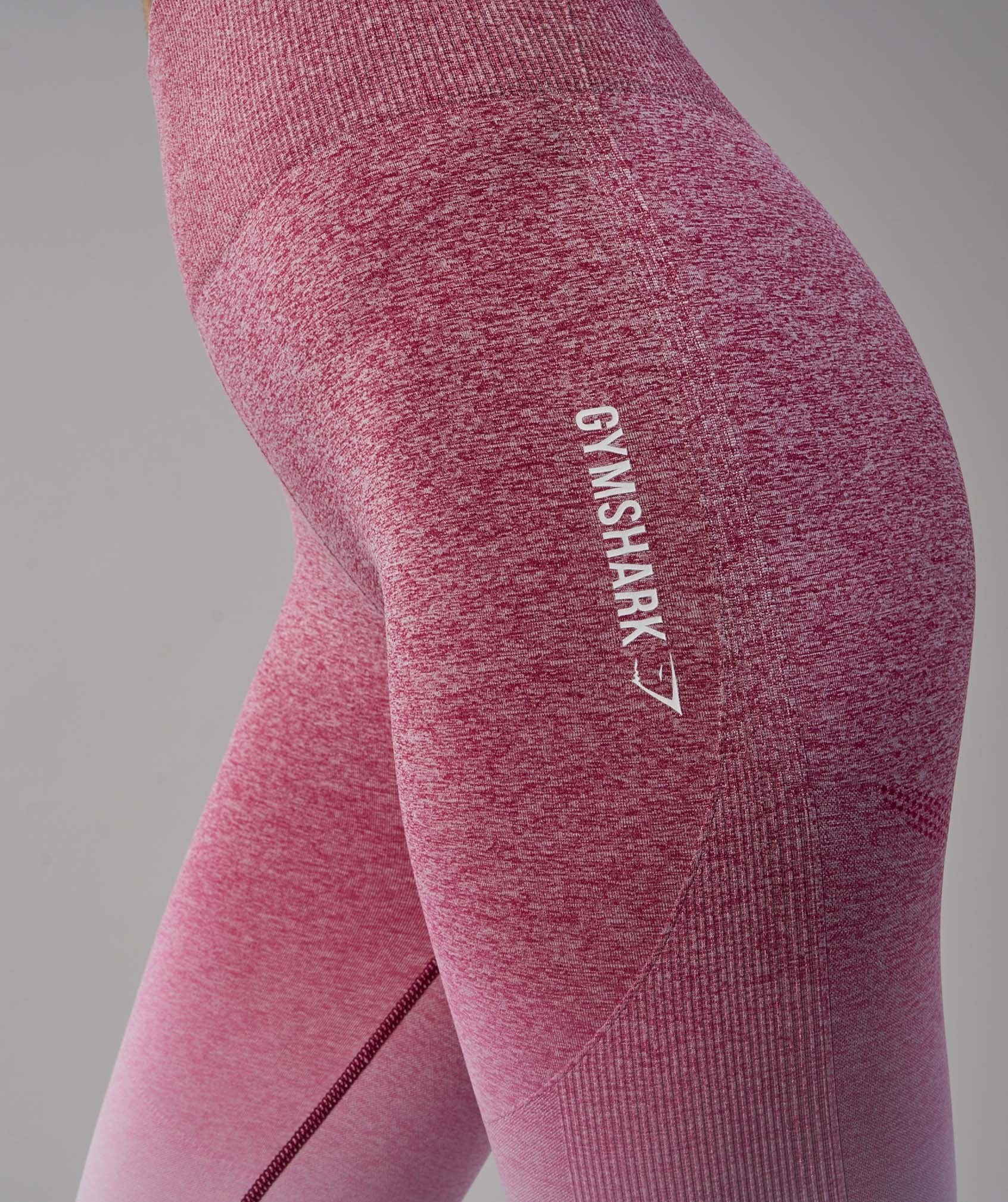 Ombre Seamless Leggings in Chalk Pink/Beet - view 5
