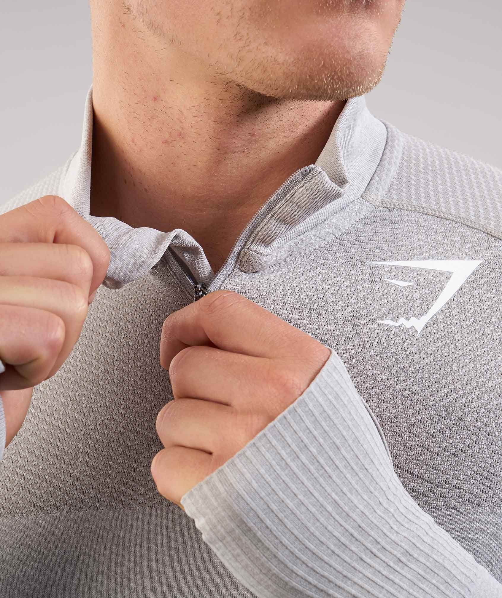 Phantom Seamless 1/4 Zip Pullover in Grey - view 5