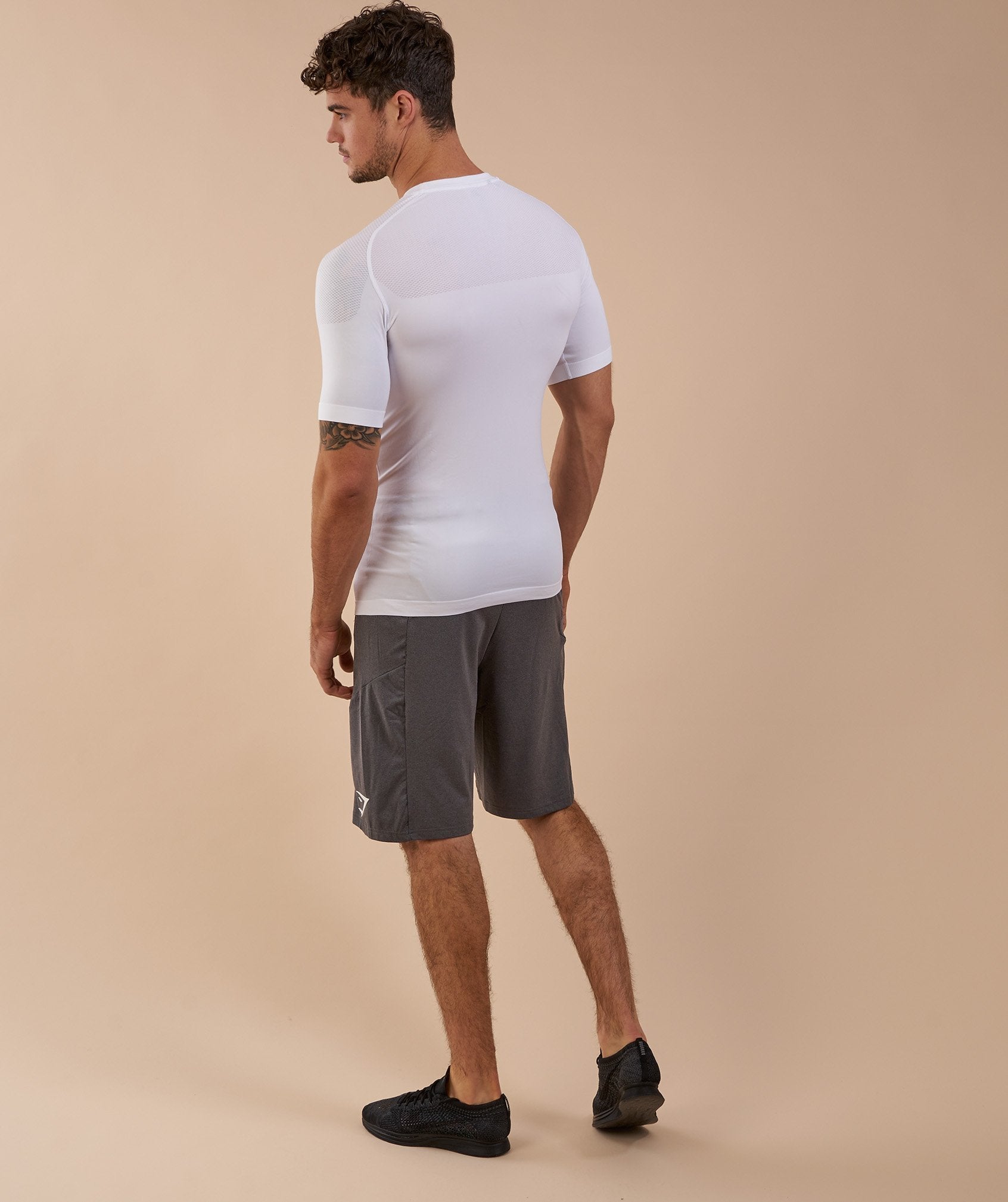 Phantom Seamless T-Shirt in White Marl - view 4