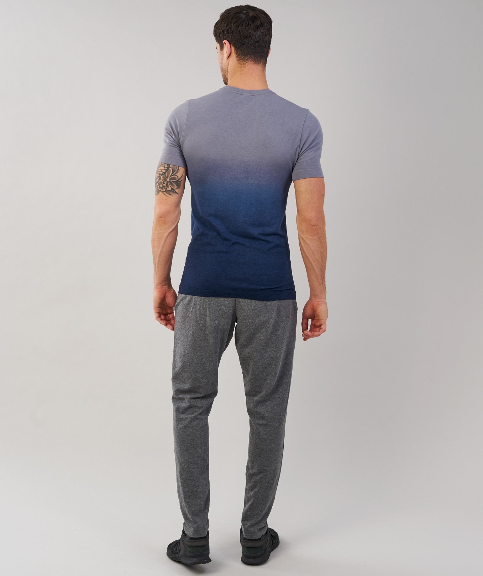 Ombre T-Shirt in Light Grey/Sapphire Blue - view 2