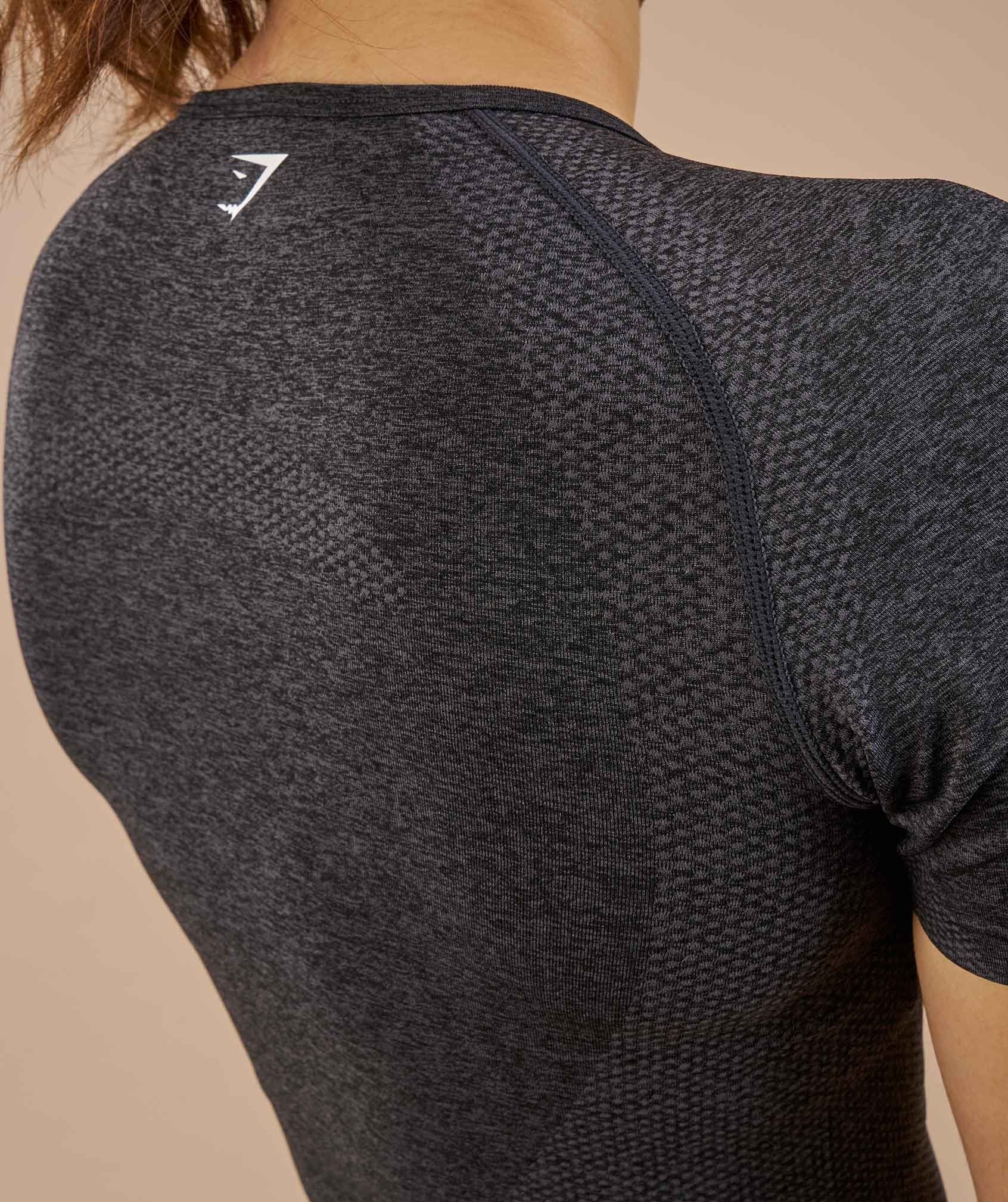 Seamless T-Shirt in Black Marl - view 5