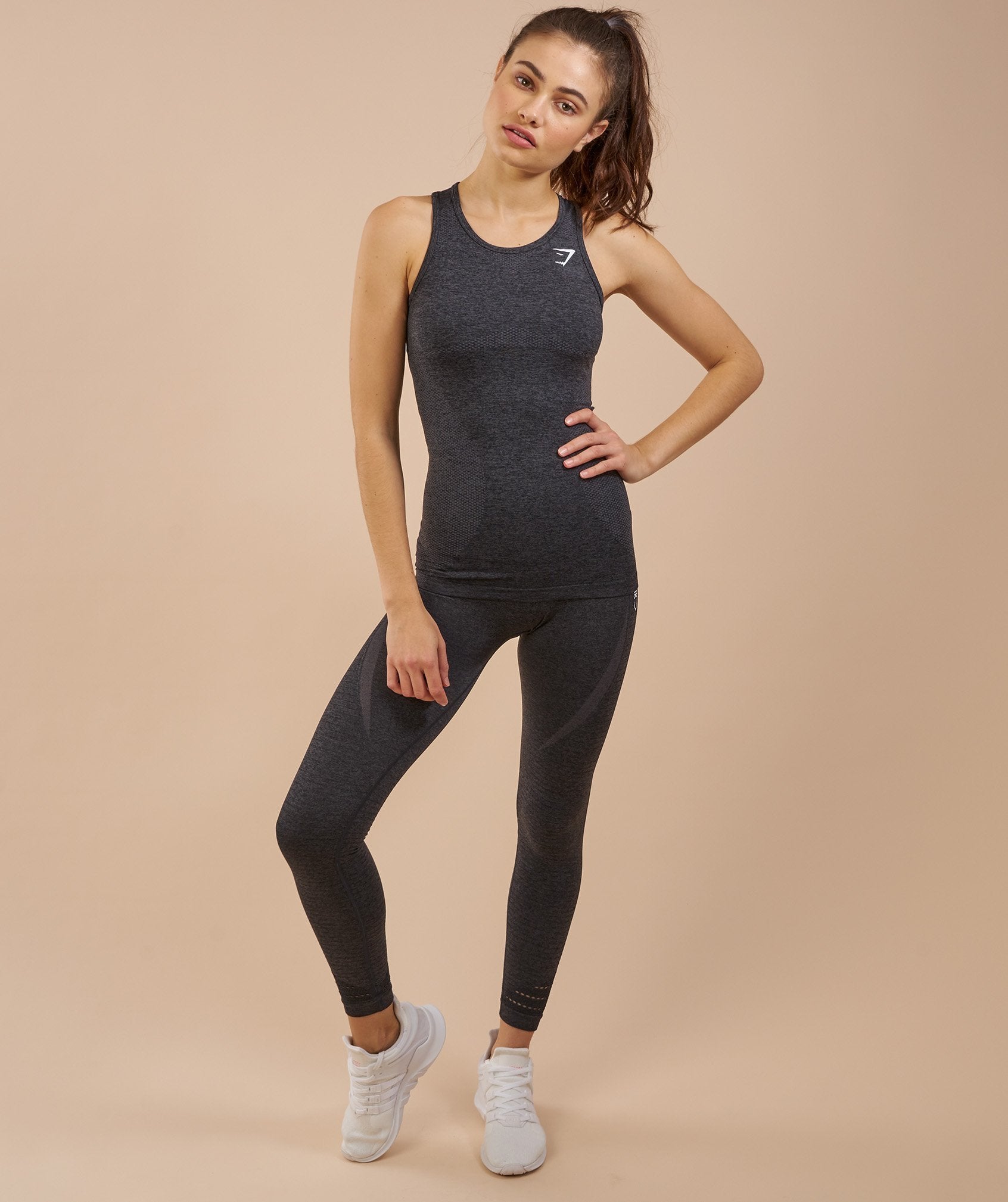 Seamless Vest in Black Marl - view 5