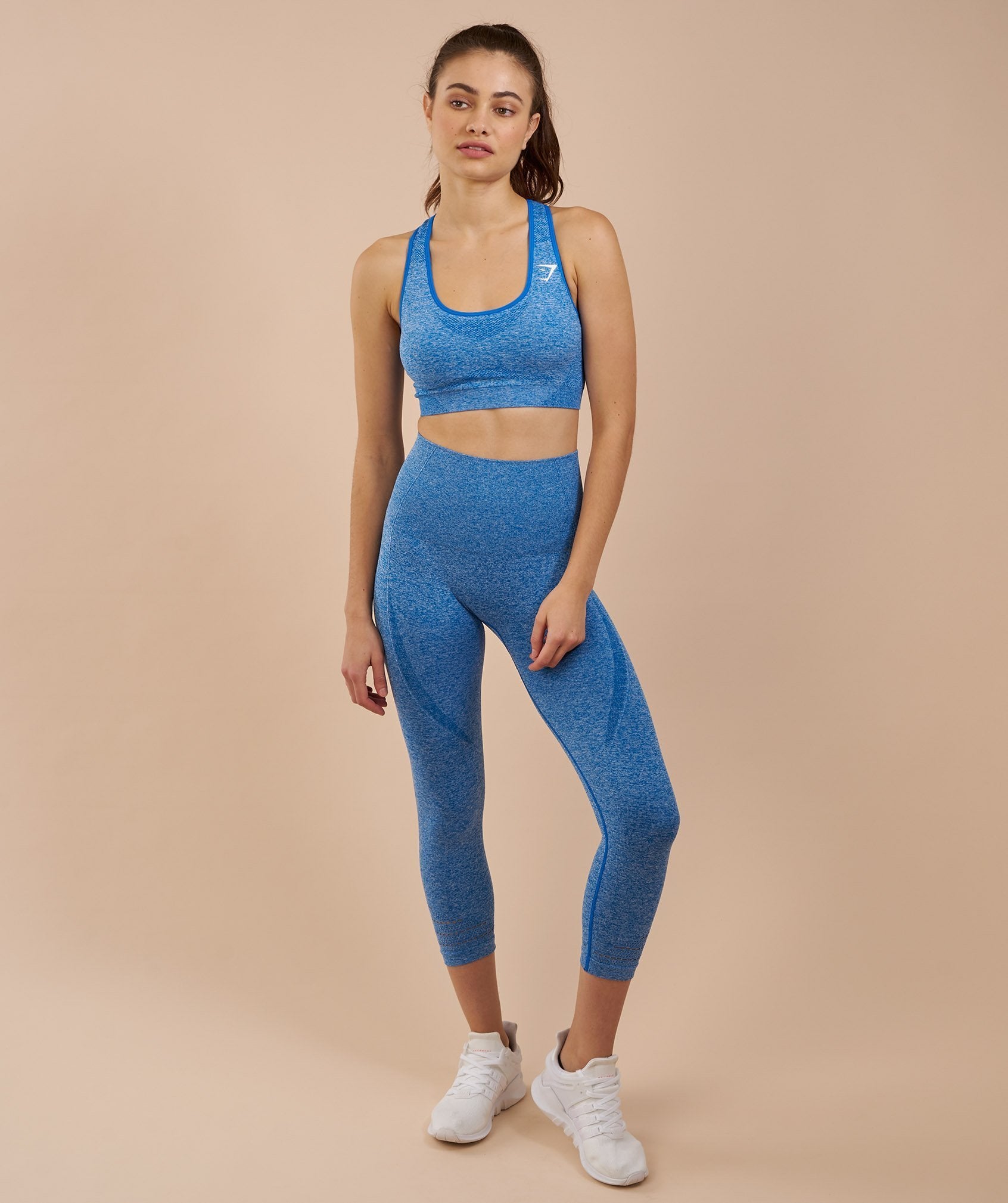 Seamless Sports Bra in Blueberry Marl - view 5