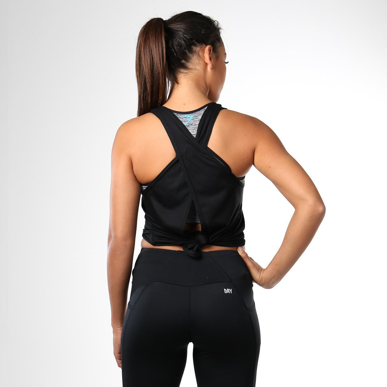 Switch Back Gym Vest in Black - view 2