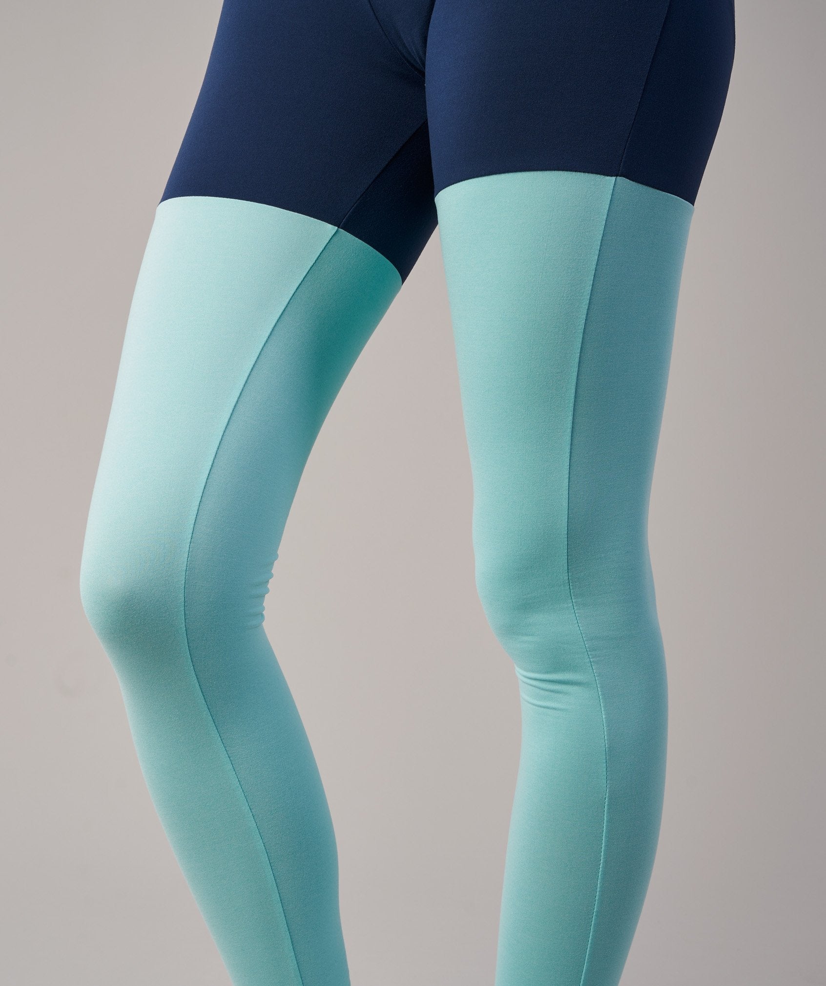 TwoTone Leggings in Sapphire Blue Marl/Pale Turquoise Marl - view 6