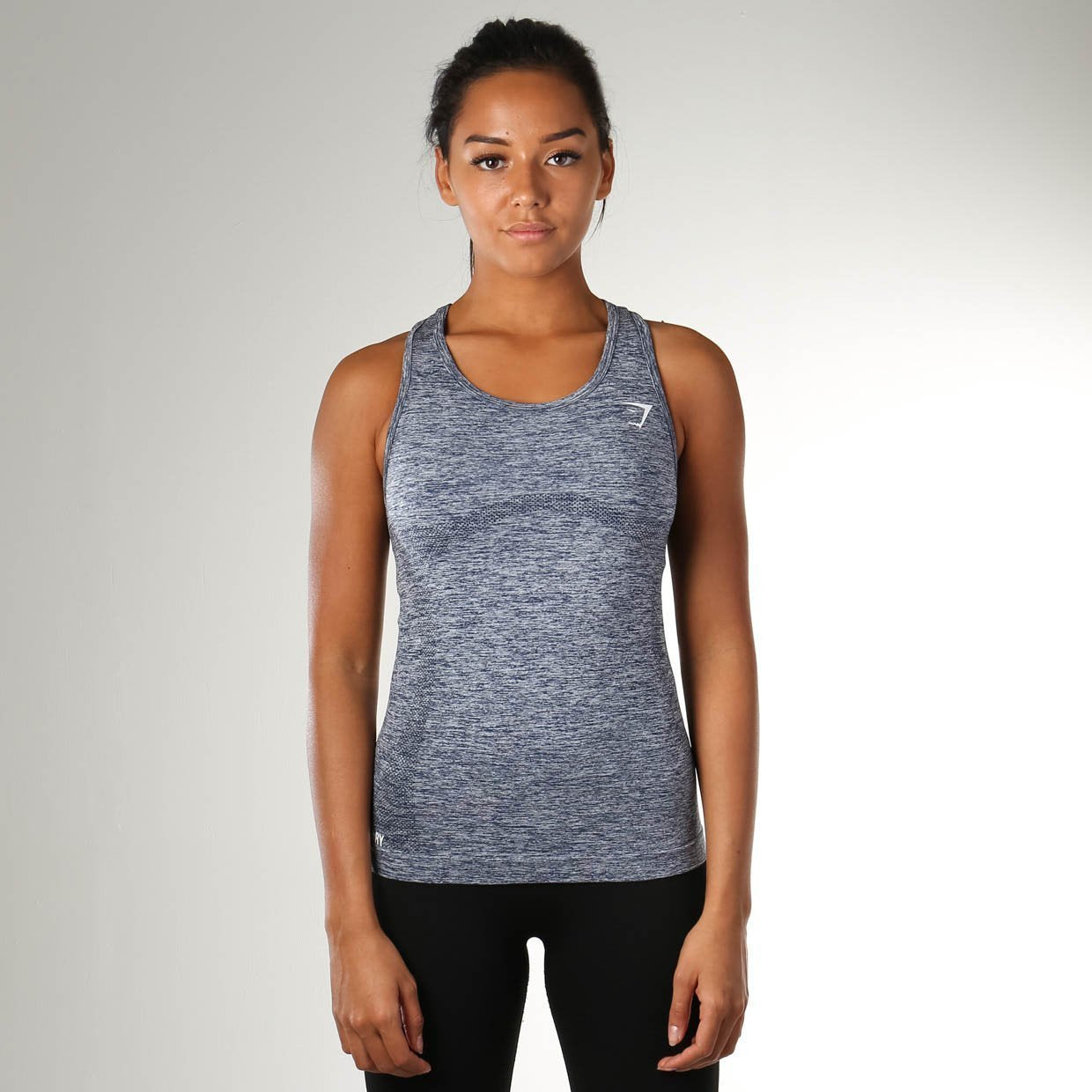 Seamless Vest in Sapphire Blue Marl - view 1