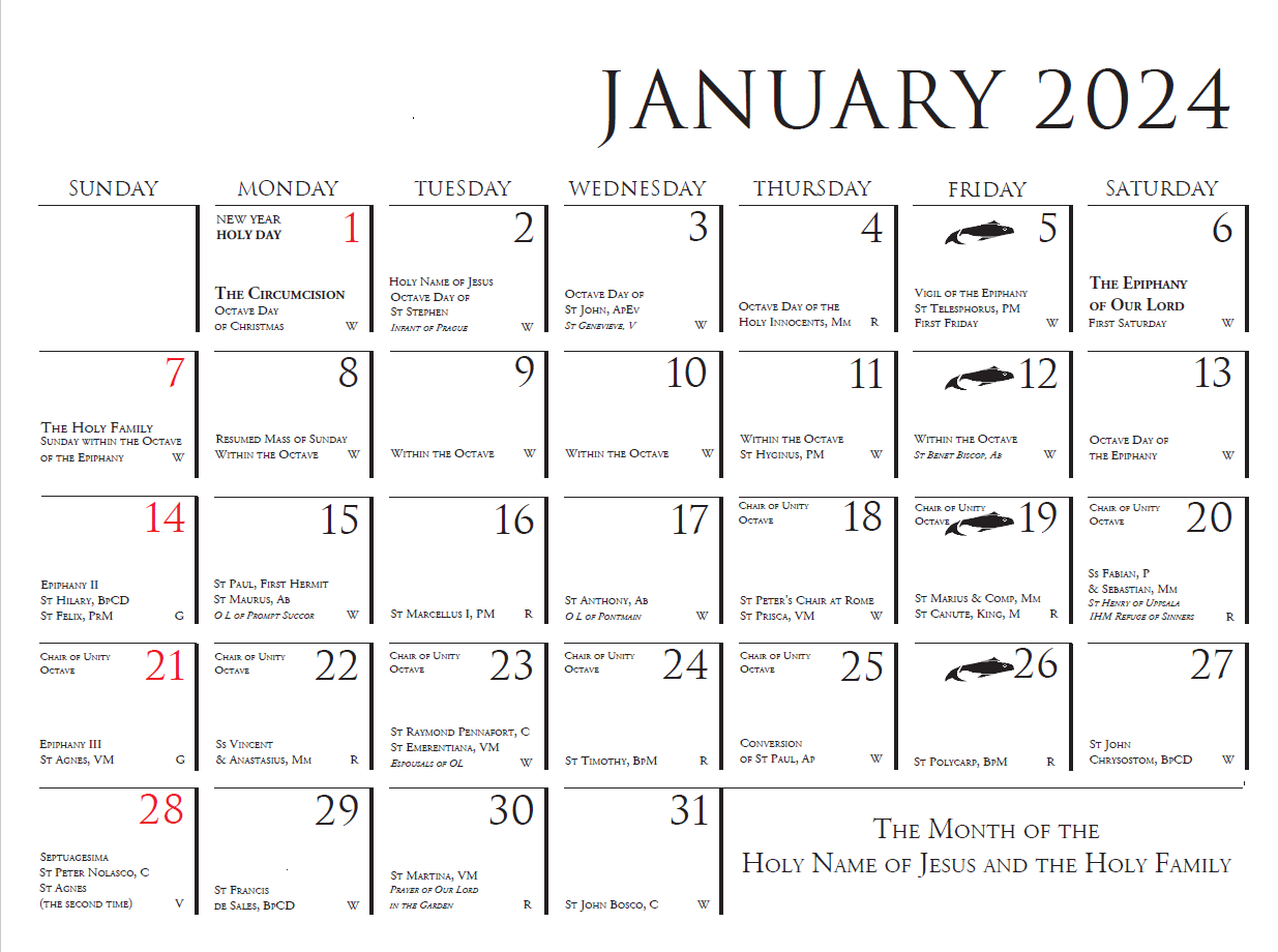 2024 Saints and Devotions Roman Catholic Calendar — St. Gertrude the Great