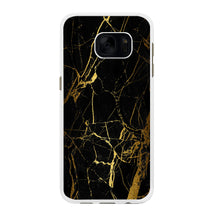 Load image into Gallery viewer, Marble Pattern Black and Gold Samsung Galaxy S7 Case