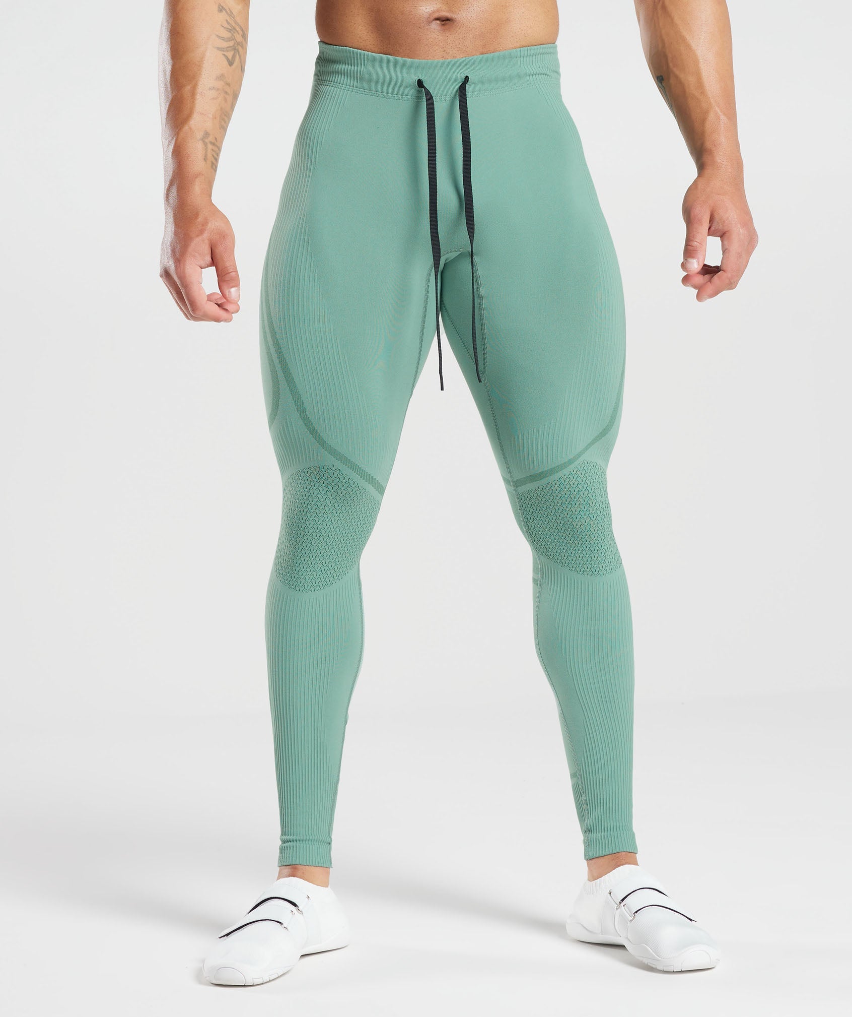 315 Seamless Tights in Ink Teal/Jewel Green - view 1
