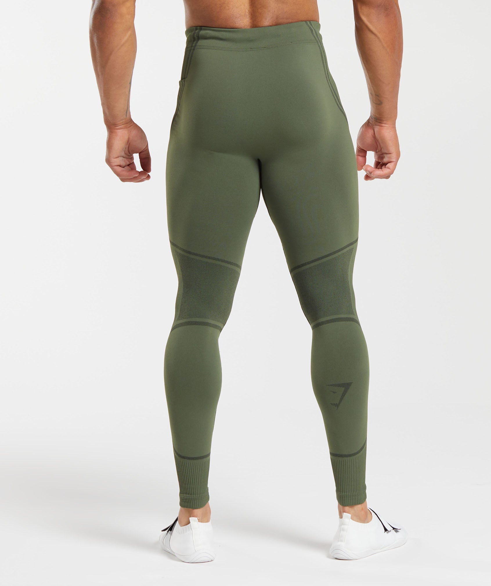 315 Seamless Tights in Winter Olive/Black - view 2