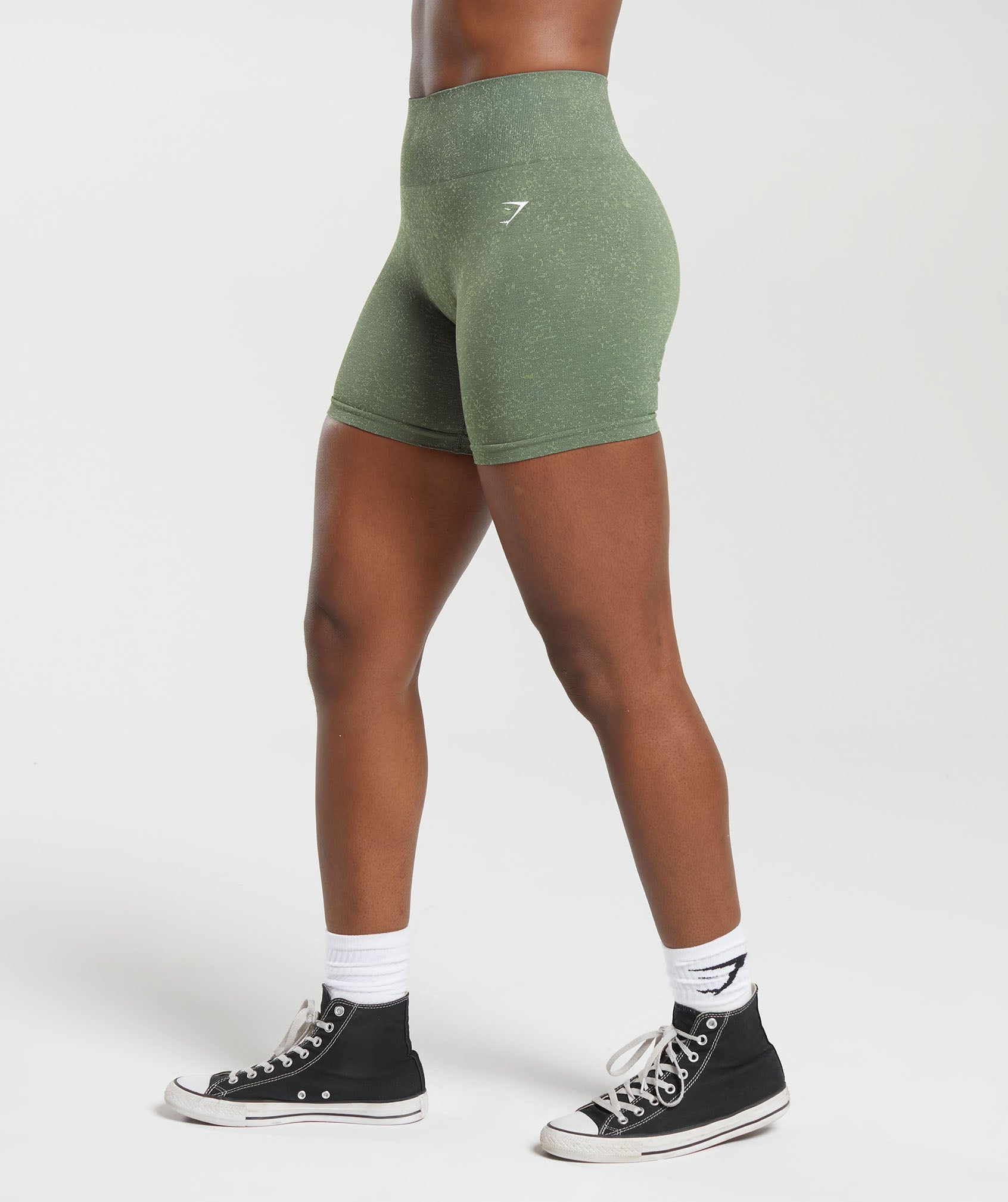 Adapt Fleck Seamless Shorts in Dusk Green/Light Sage Green - view 3