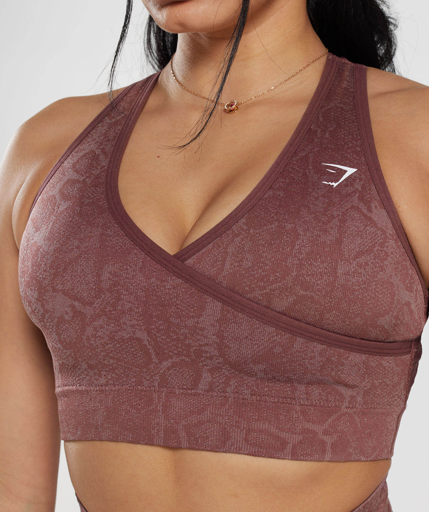 Adapt Animal Seamless Sports Bra in Modern Blush Pink/Magenta Brown - view 6