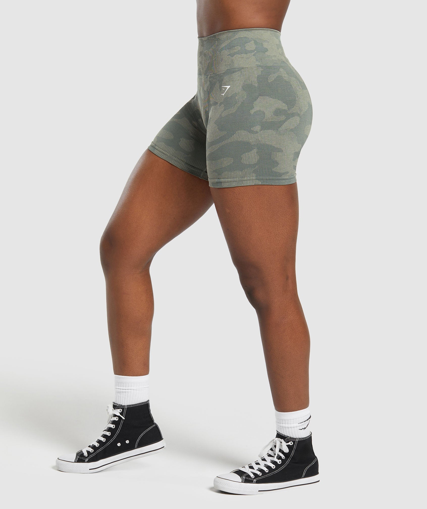 Adapt Camo Seamless Shorts in Unit Green/Chalk Green - view 4
