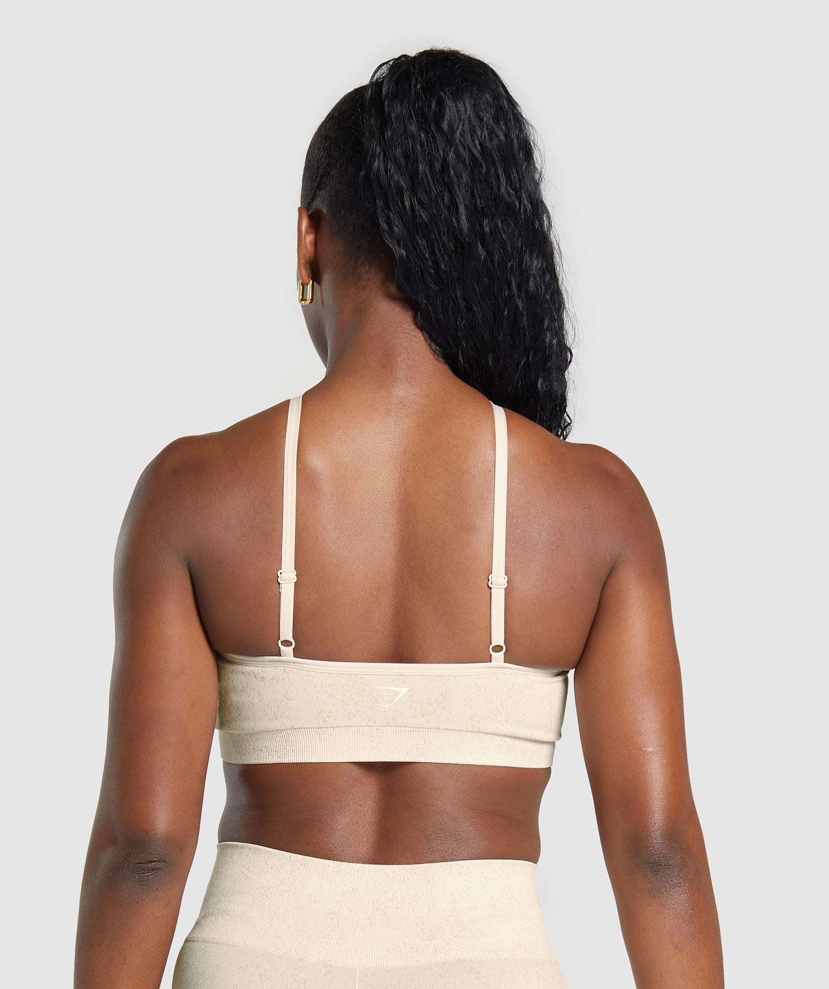 Adapt Fleck Seamless Halterneck Bralette in Coconut White - view 2