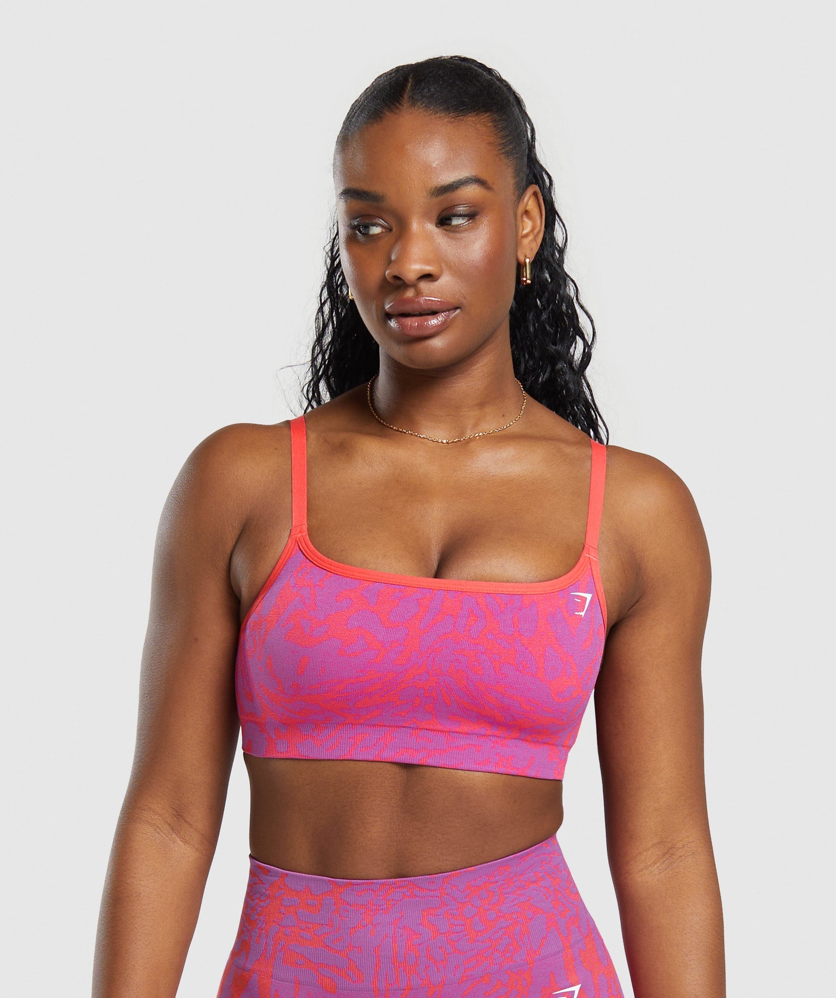 Adapt Safari Seamless Sports Bra in Shelly Pink/Fly Coral - view 1