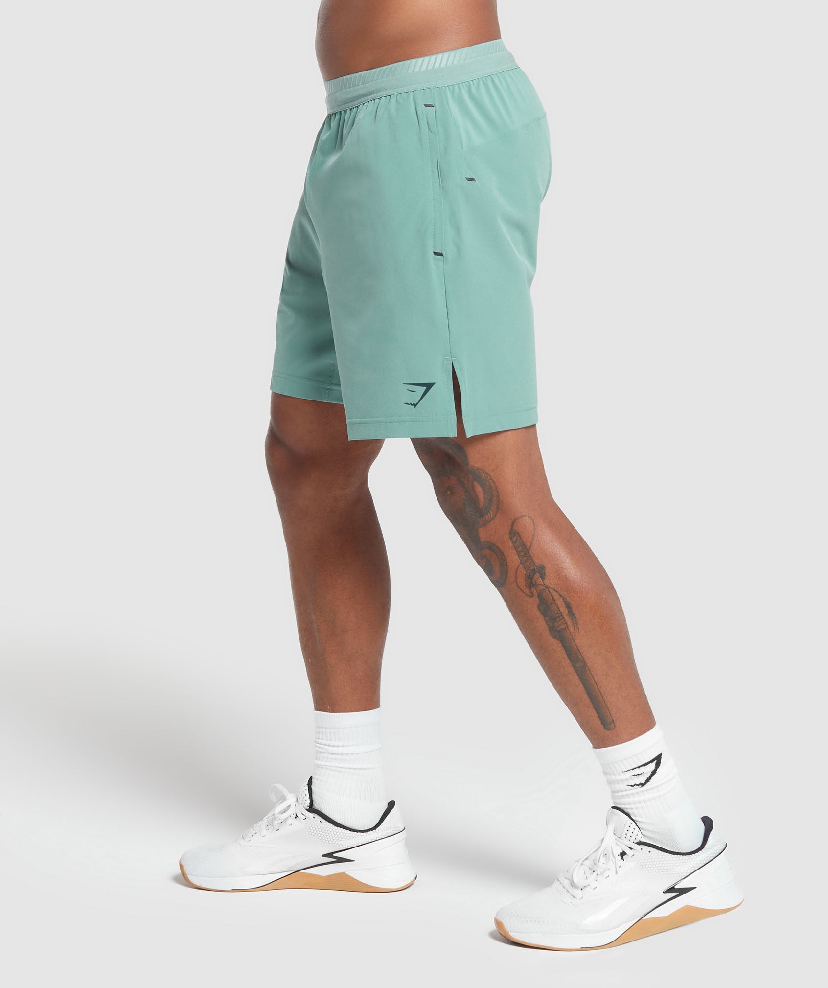 Apex 7" Hybrid Shorts in Duck Egg Blue - view 3