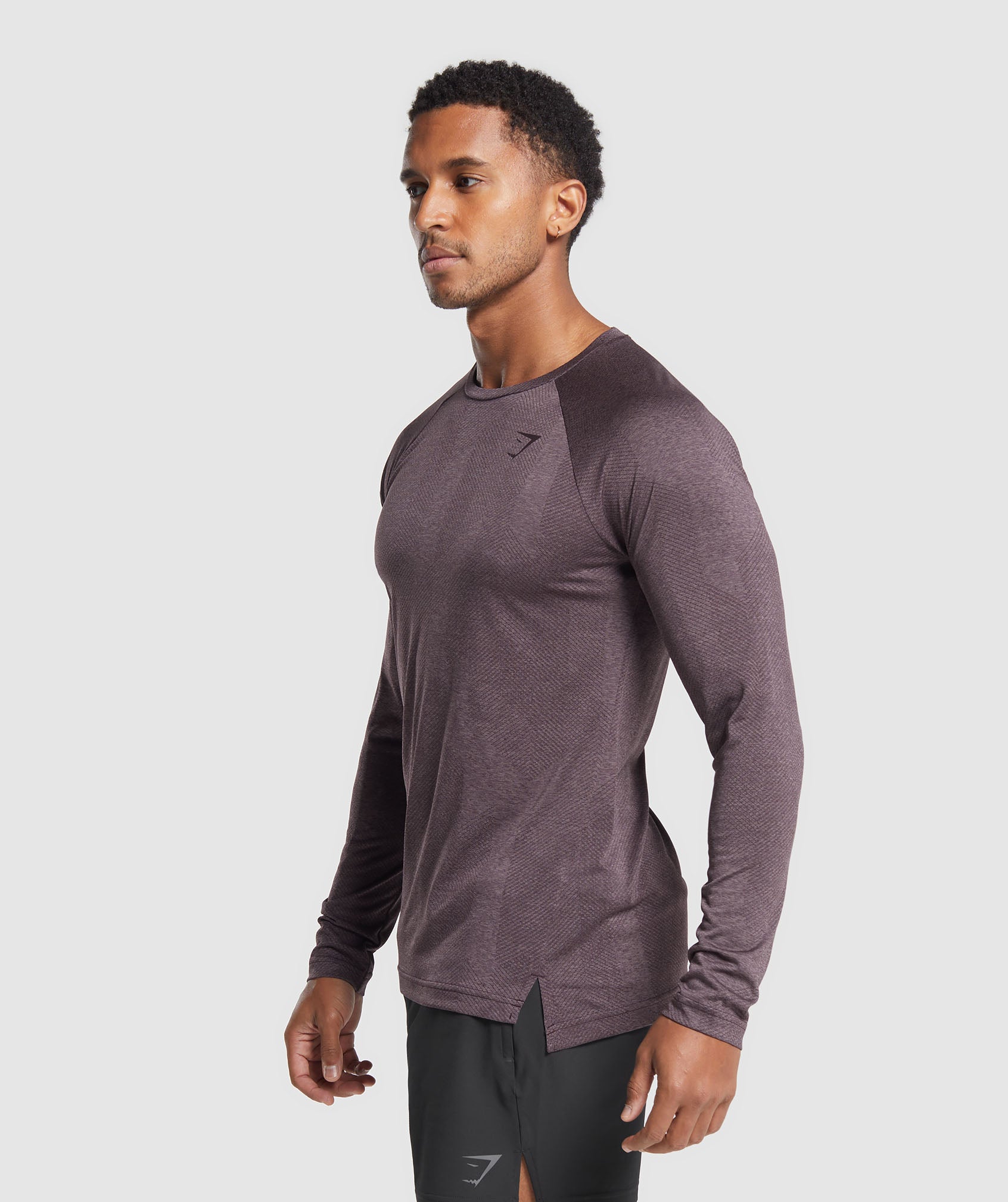 Apex Long Sleeve T-Shirt in Plum Brown/Walnut Mauve - view 3