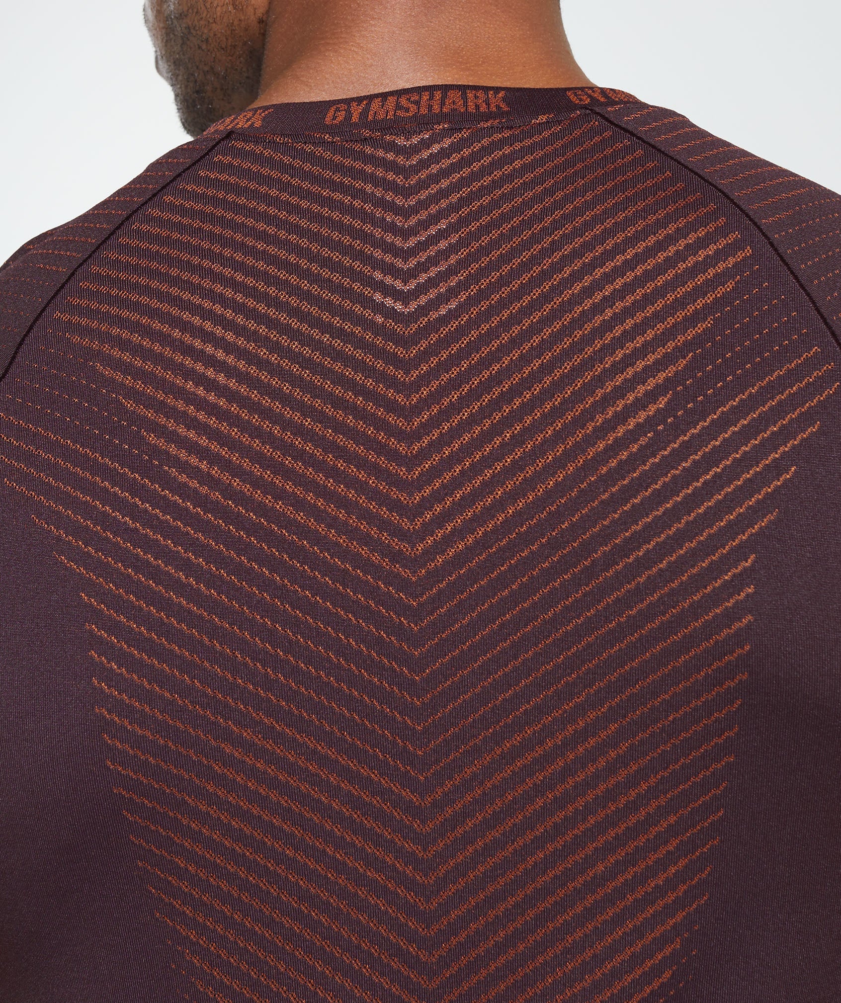 Apex Seamless T-Shirt in Plum Brown/Rust Orange - view 6