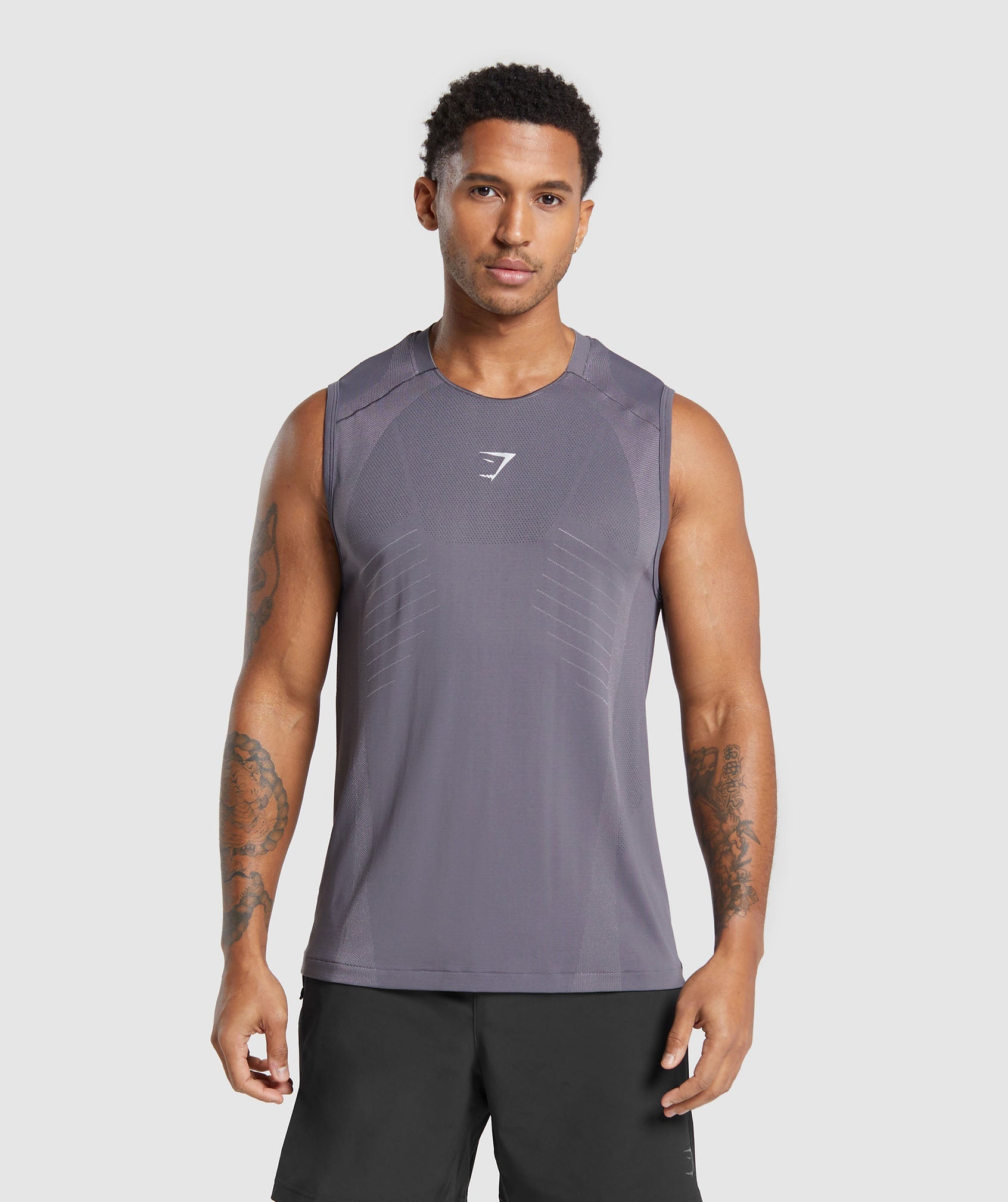 Apex Seamless Tank in Dark Grey/Light Grey