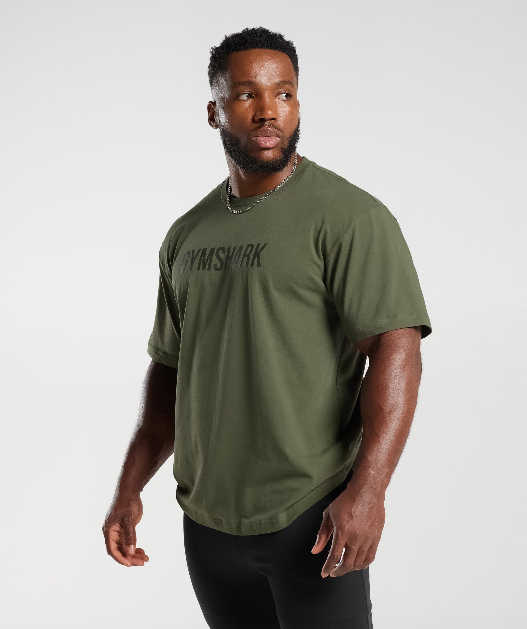 Apollo Oversized T-Shirt in Core Olive - view 3