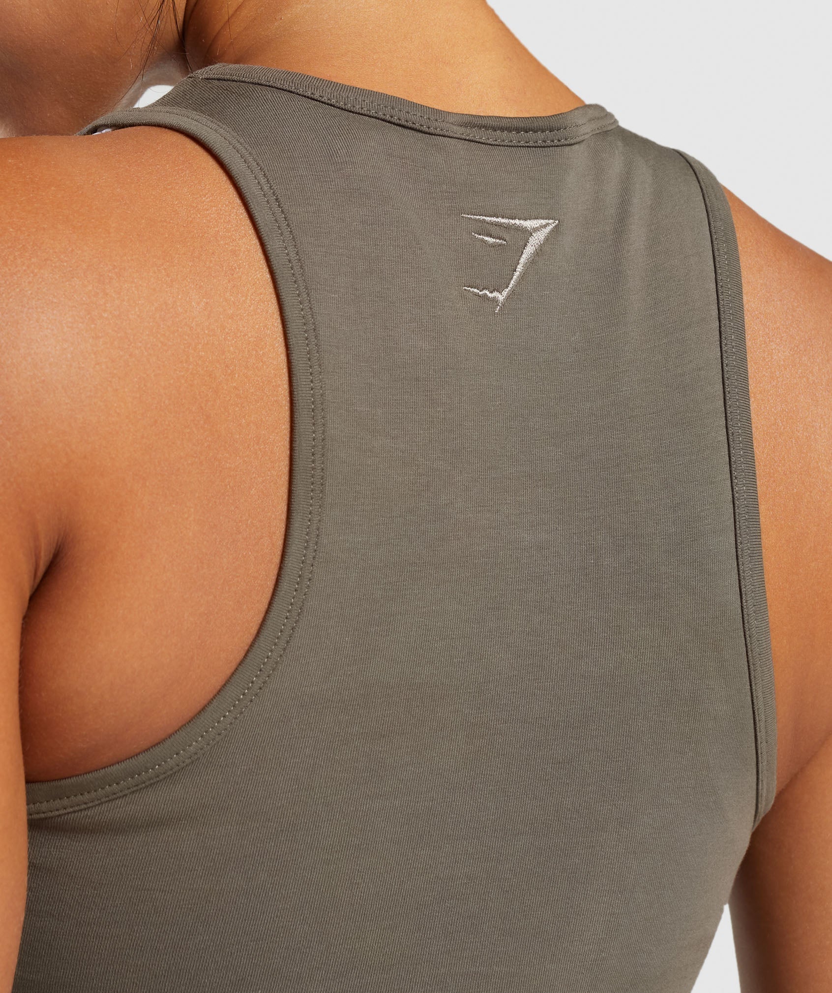 Block Crop Tank in Camo Brown - view 5