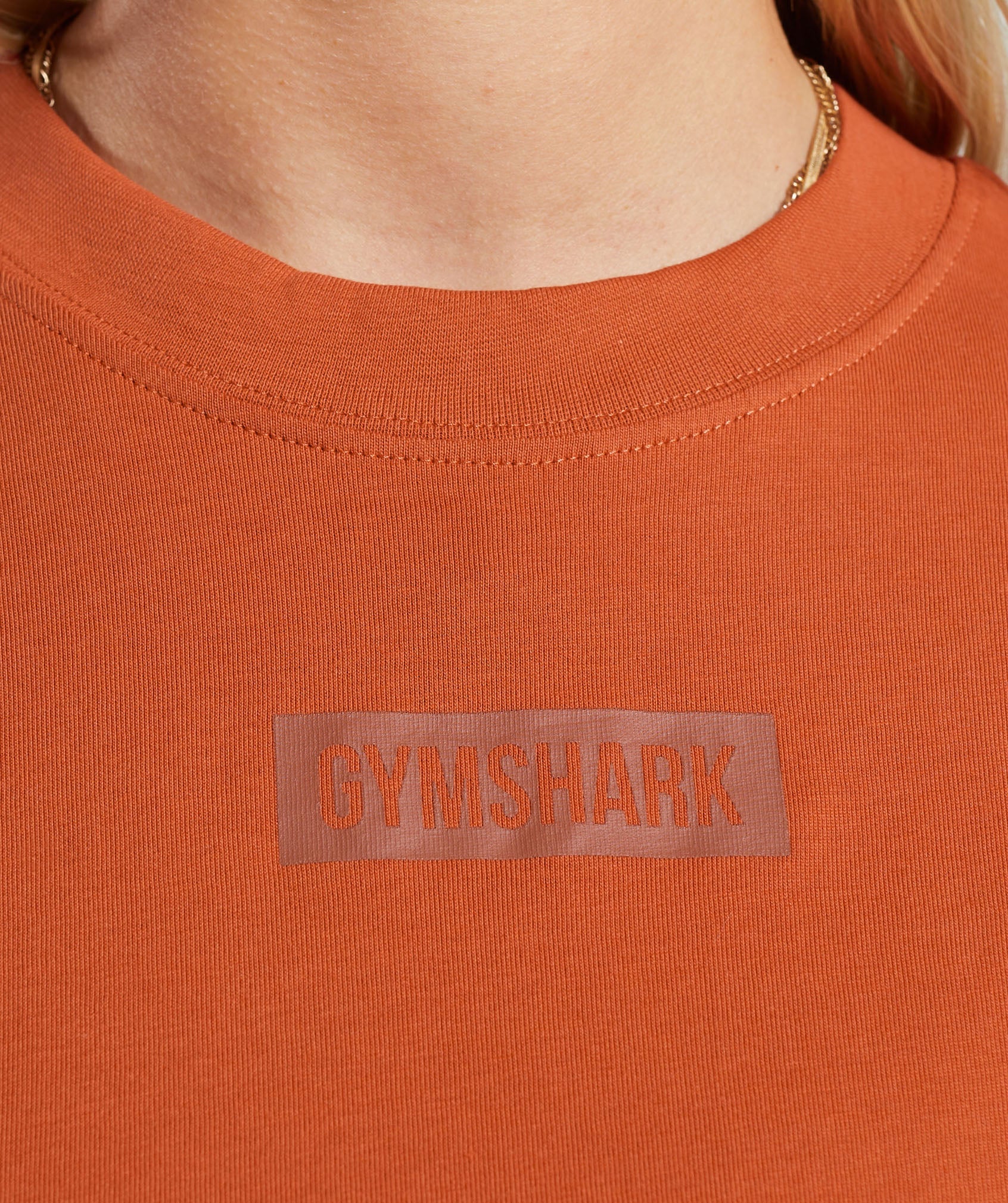 Block Oversized T-Shirt in Rust Orange - view 5