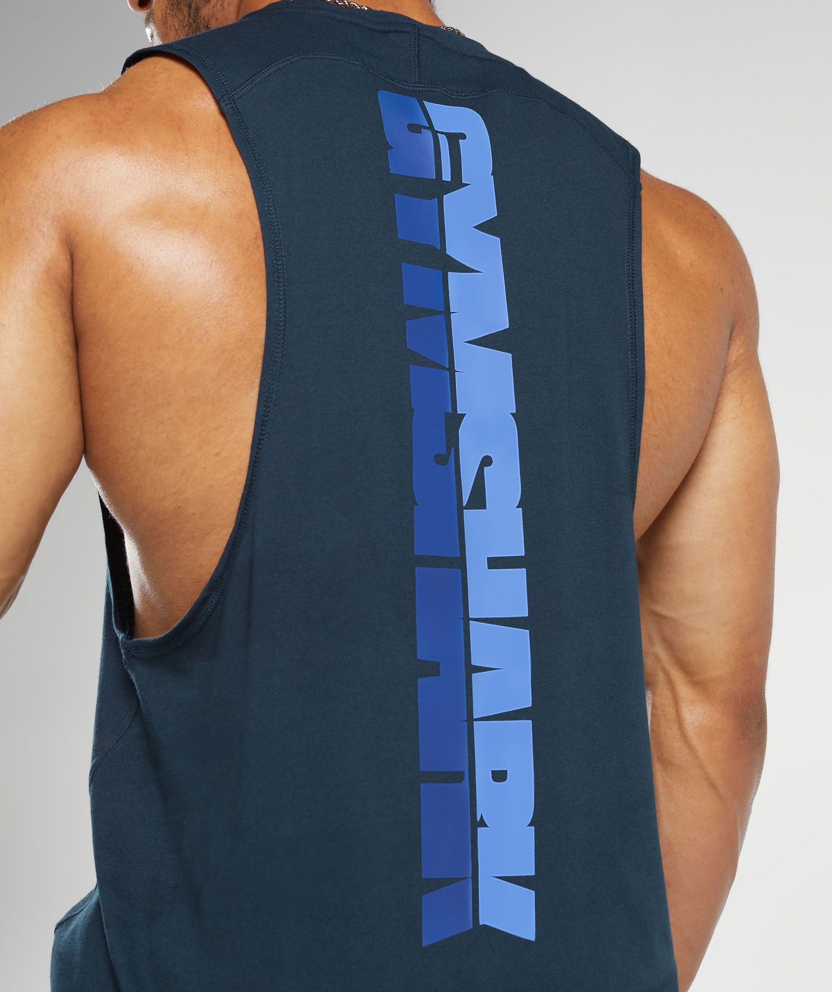 Bold Drop Arm Tank in Navy - view 6