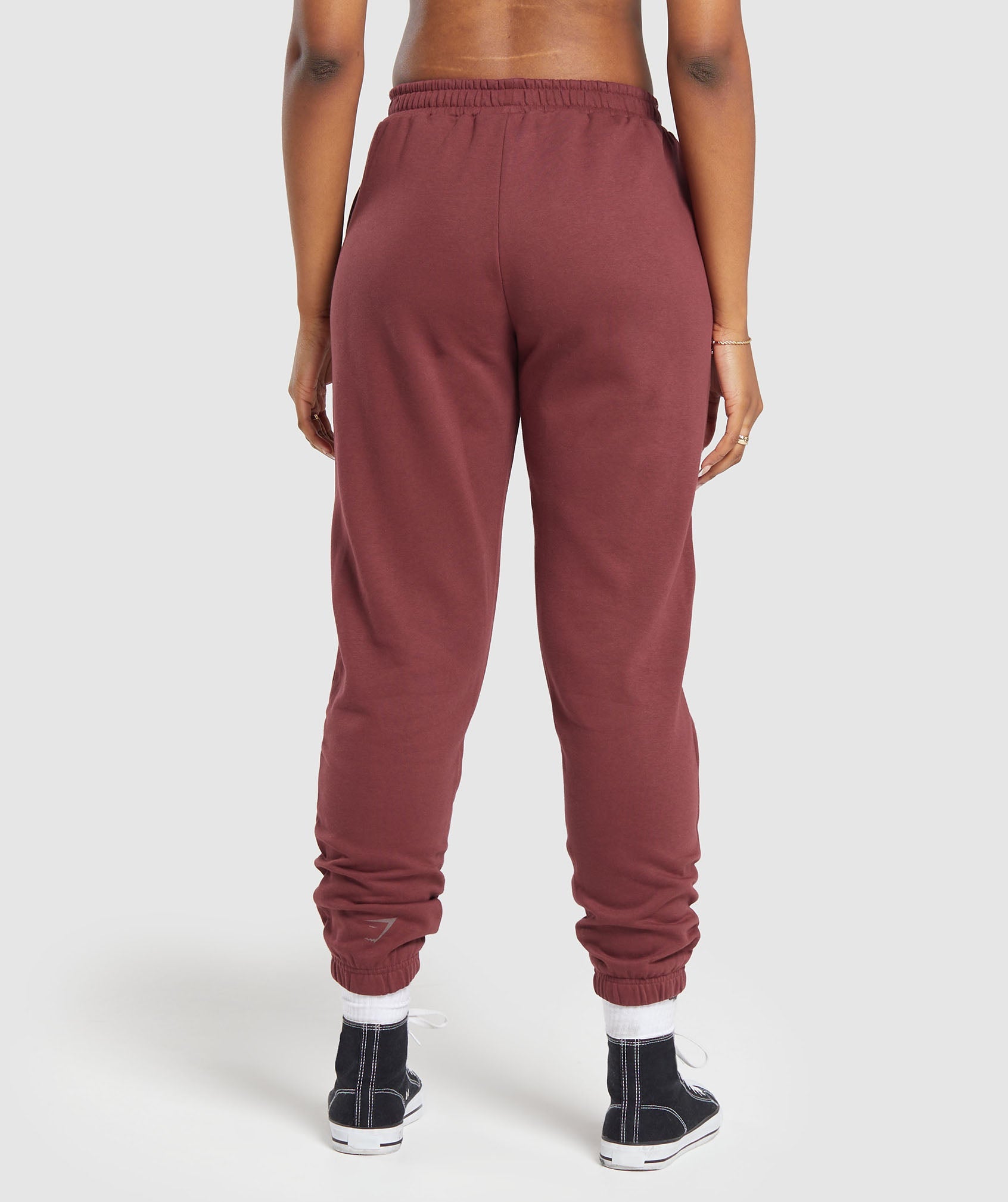 Built Graphic Joggers in Washed Burgundy - view 2