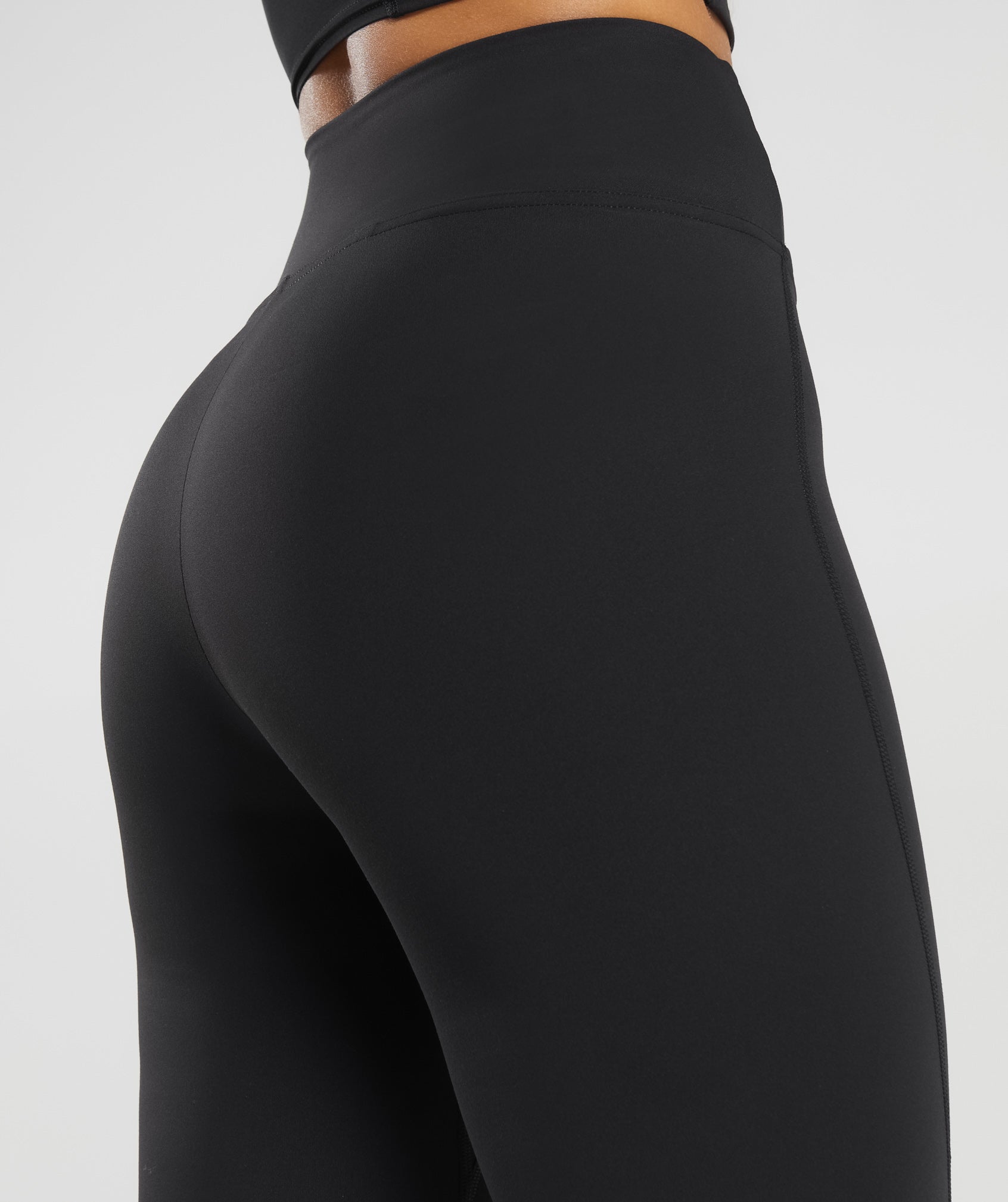 Crossover Regular Flared Leggings in Black - view 6