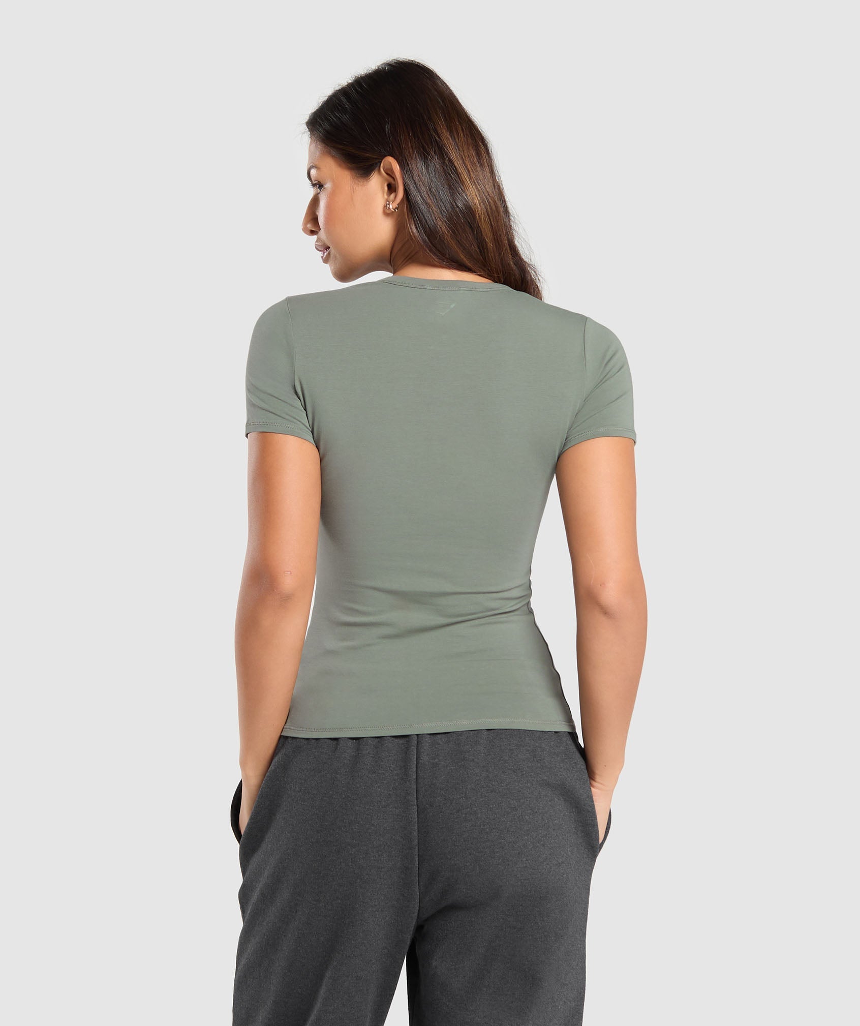 Cotton T-Shirt in Unit Green - view 2