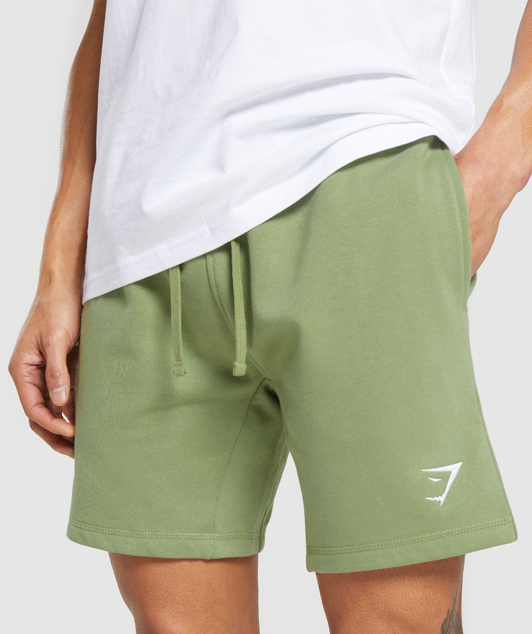 Crest 7" Shorts in Natural Sage Green - view 5