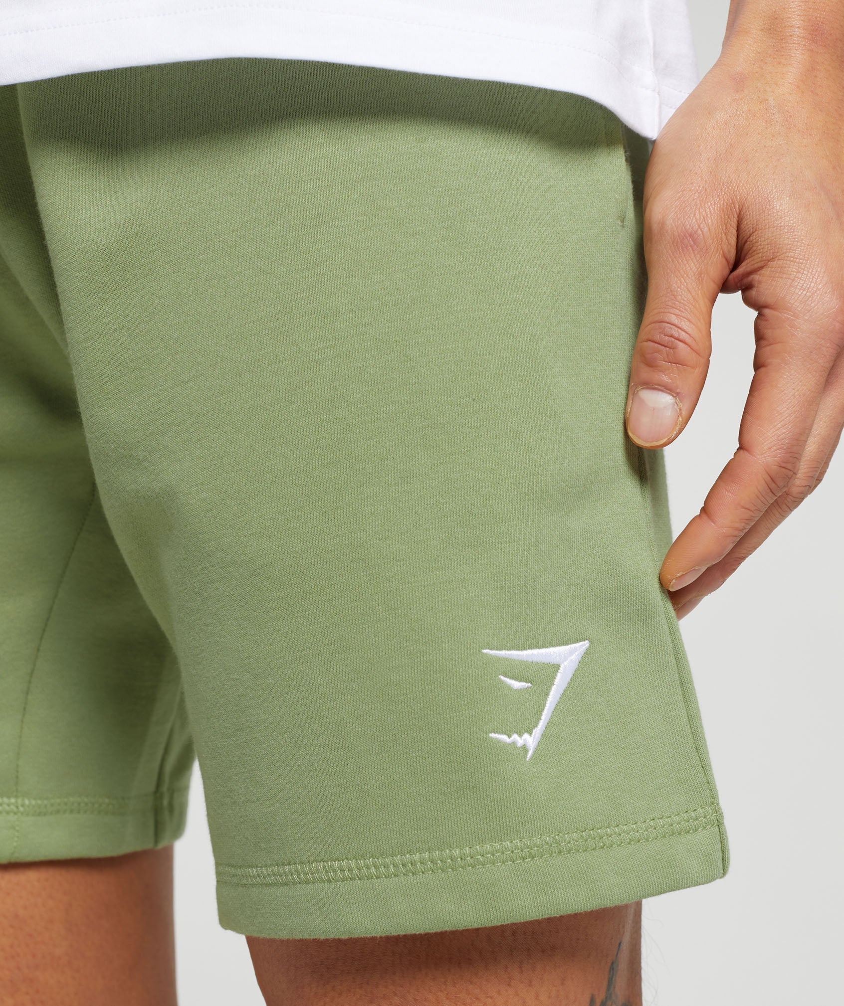 Crest 7" Shorts in Natural Sage Green - view 6