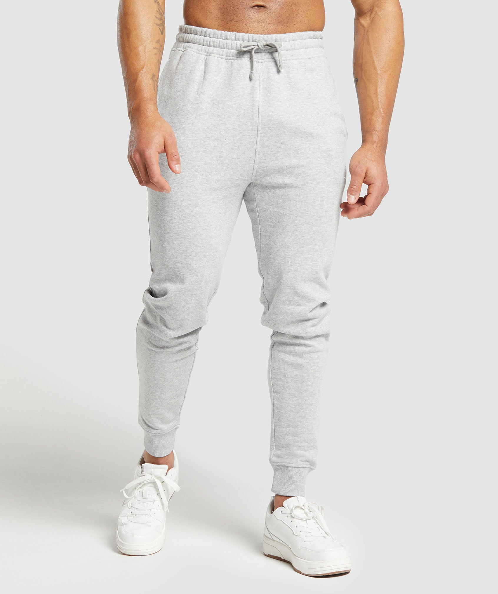 Crest Joggers in Light Grey Marl - view 1