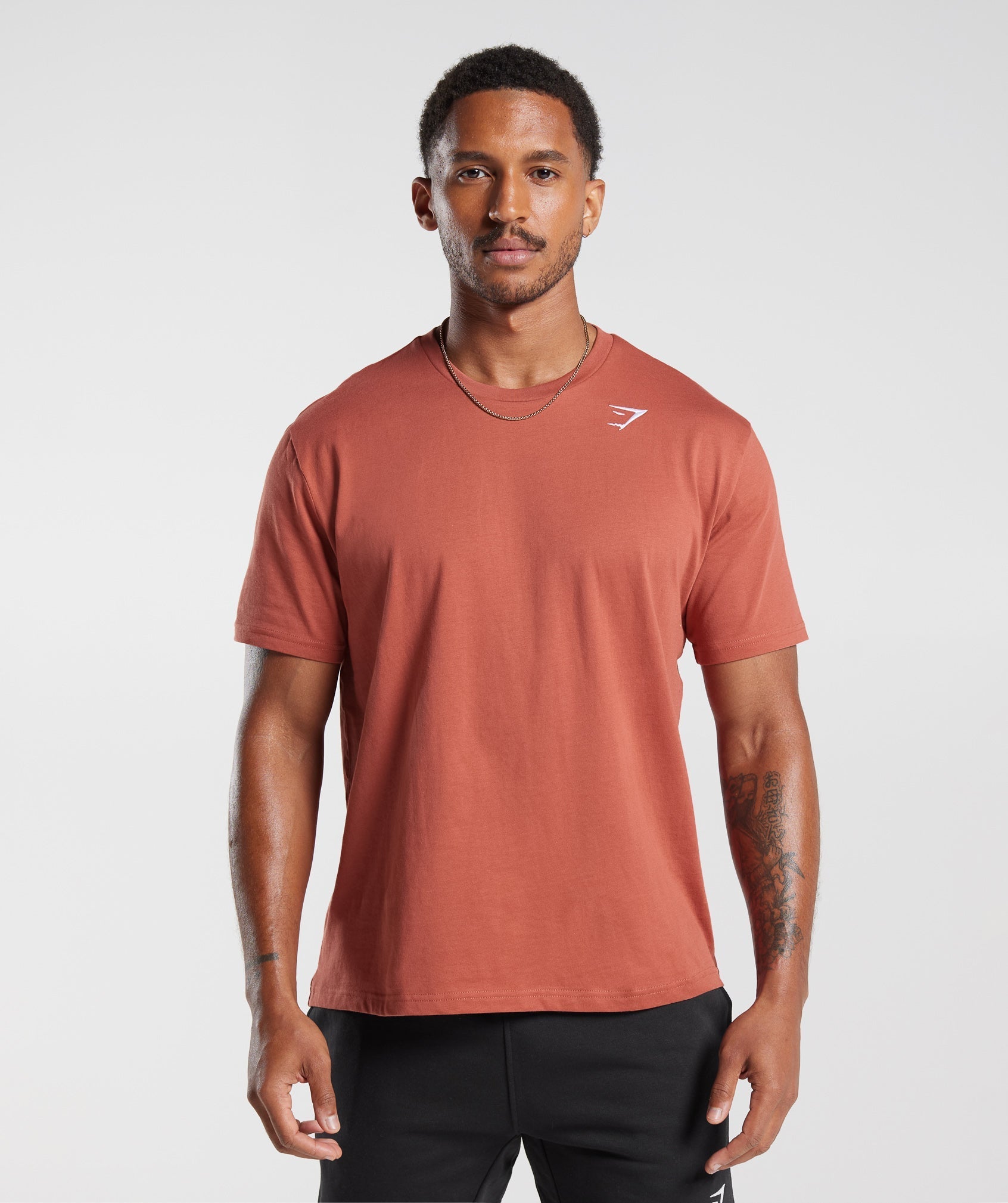 Crest T-Shirt in Persimmon Red - view 1
