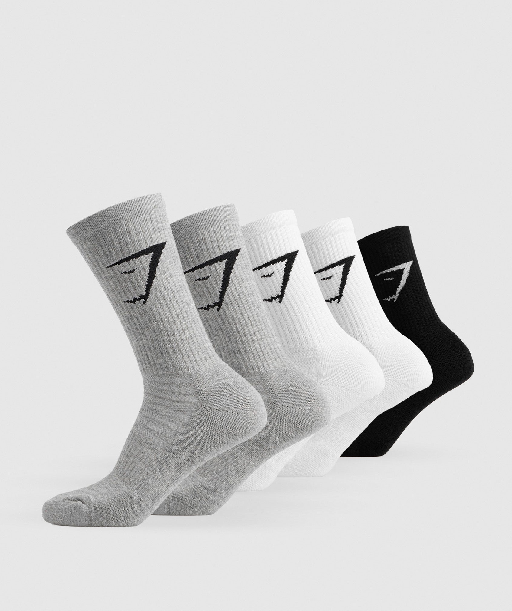 Crew Socks 5pk in White/Black/Light Grey Marl ist nicht auf Lager