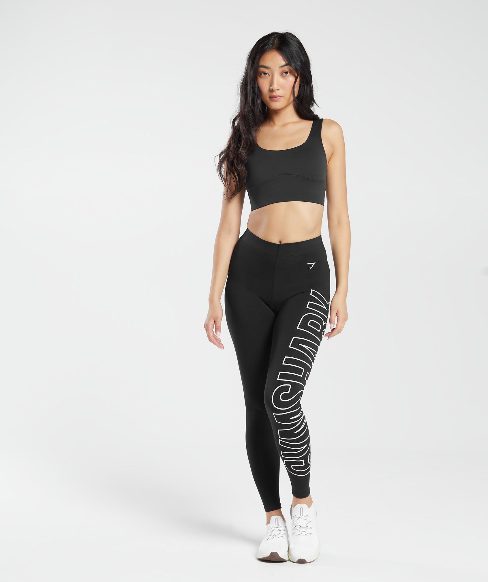 Cotton Graphic Leggings in Black - view 4