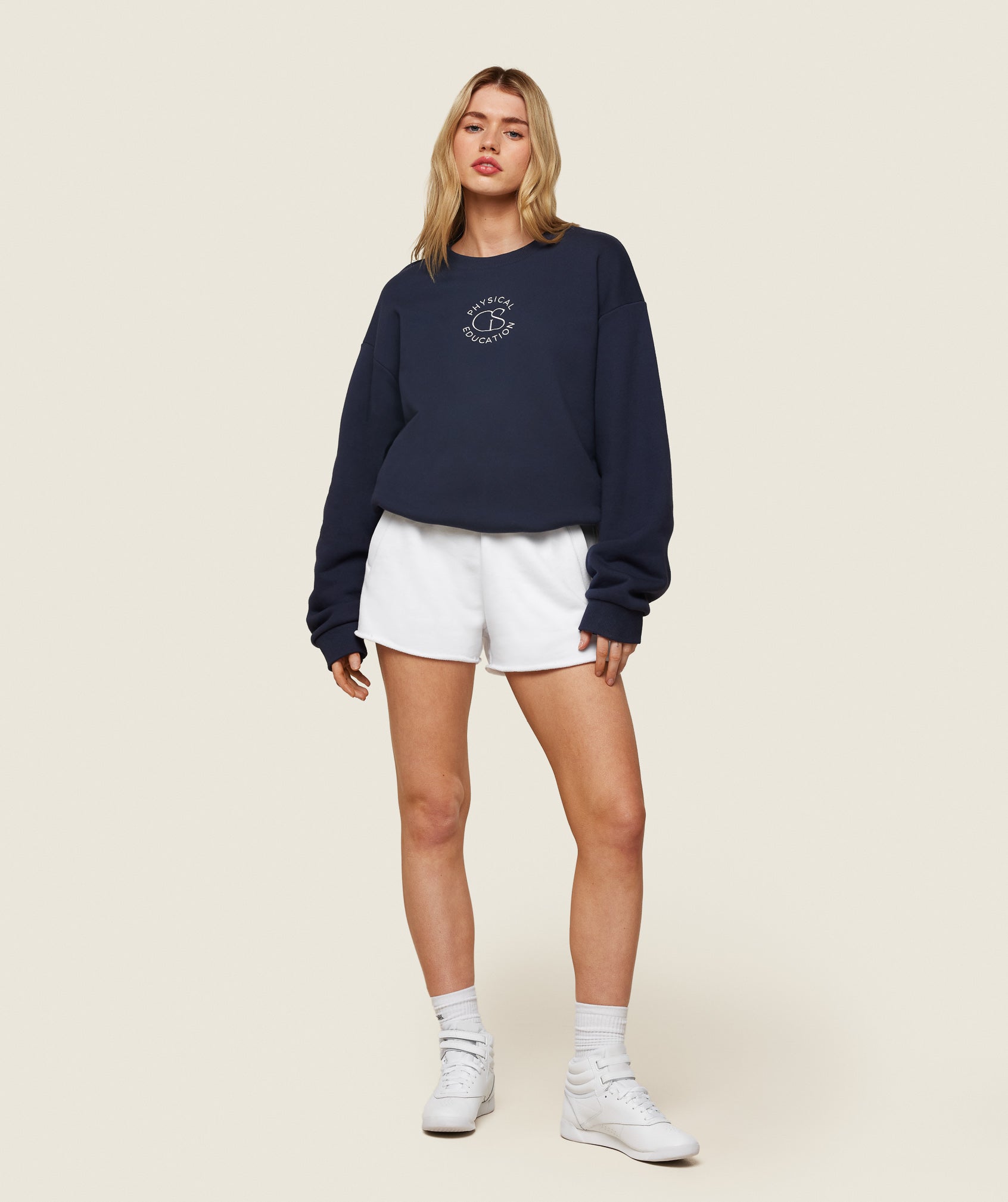 Phys Ed Logo Sweatshirt in Heavy Blue - view 3