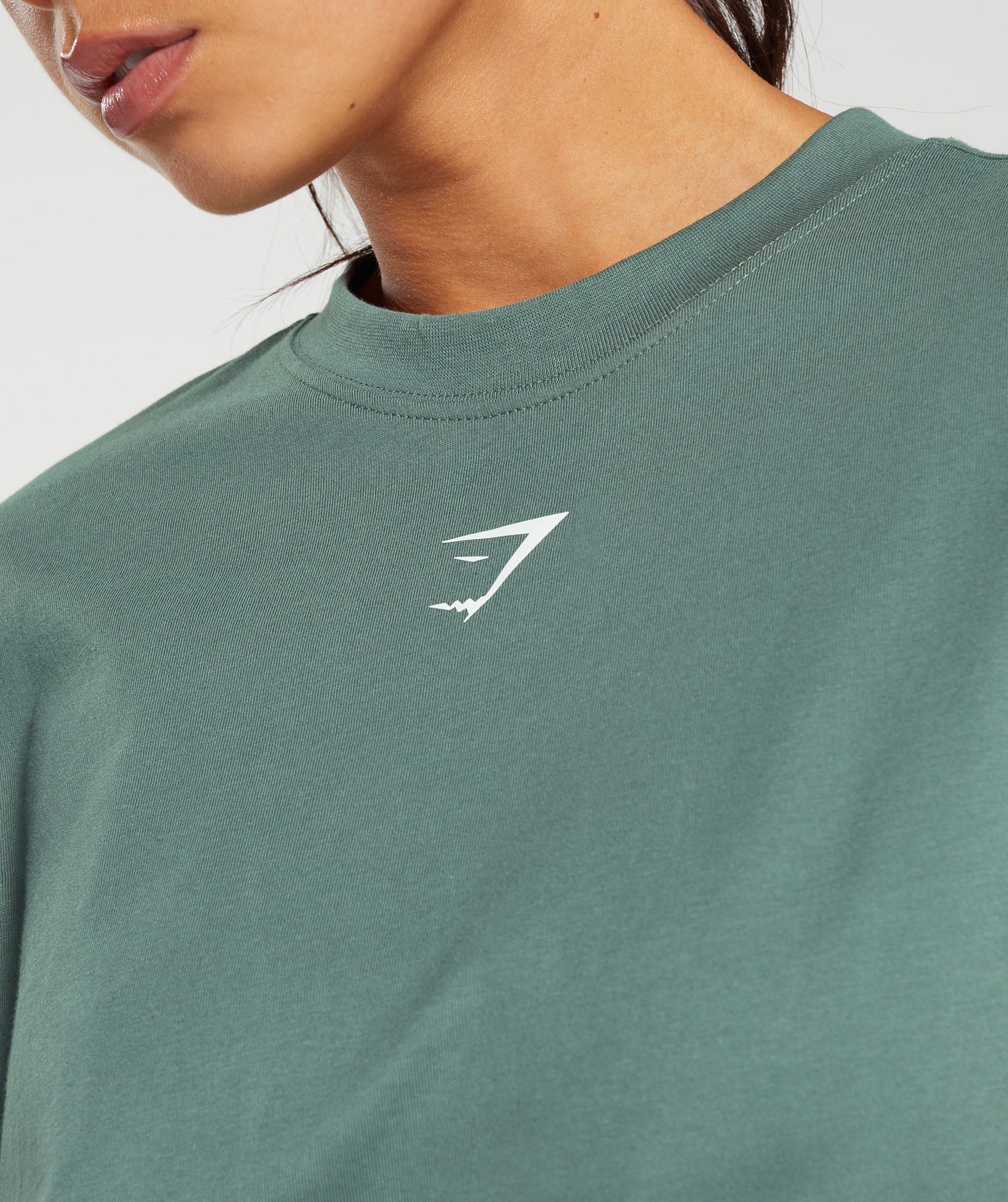 Fraction Oversized T-Shirt in Cargo Teal - view 6
