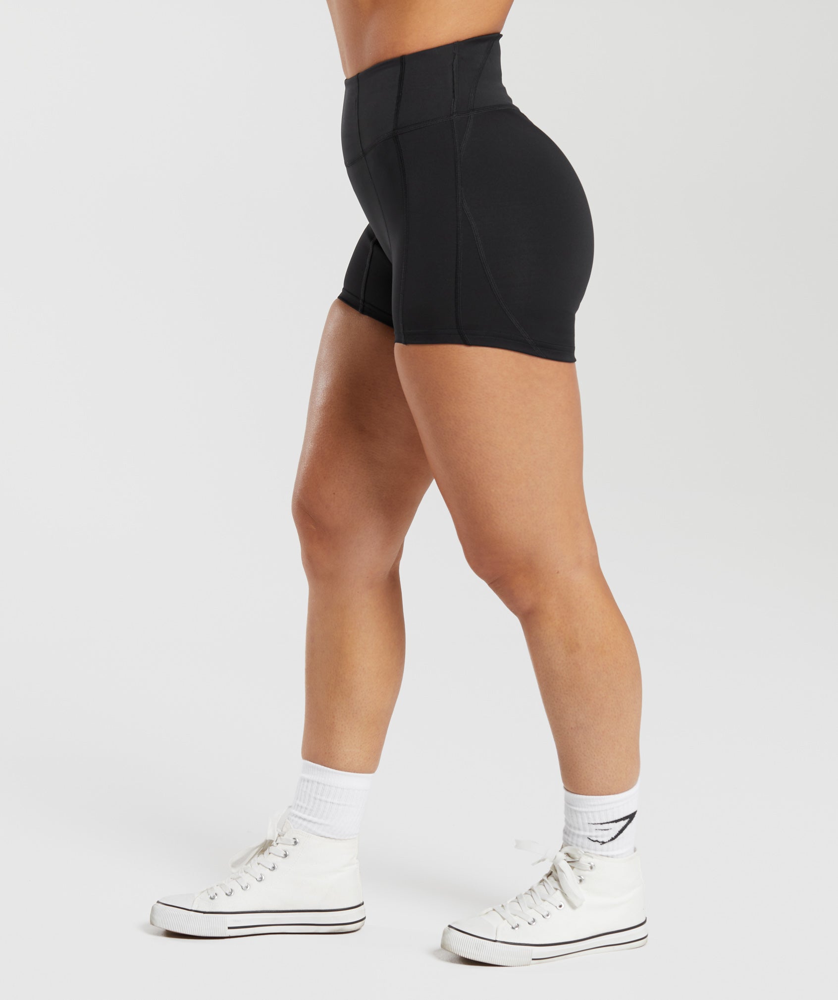GS Power High Rise Shorts in Black - view 2