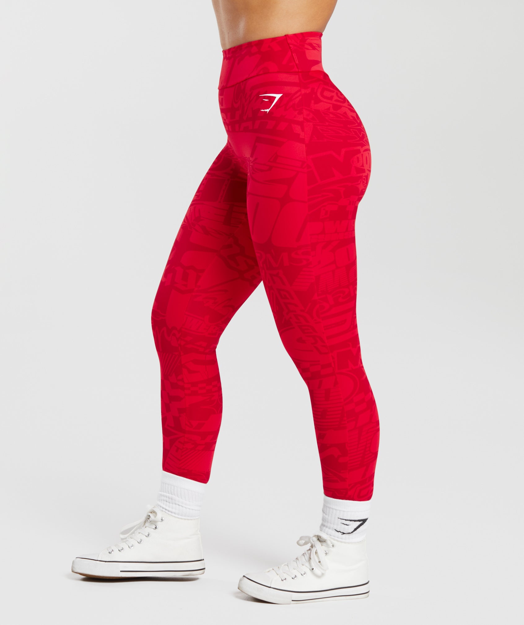 GS Power Regular Leggings in Zesty Red - view 3