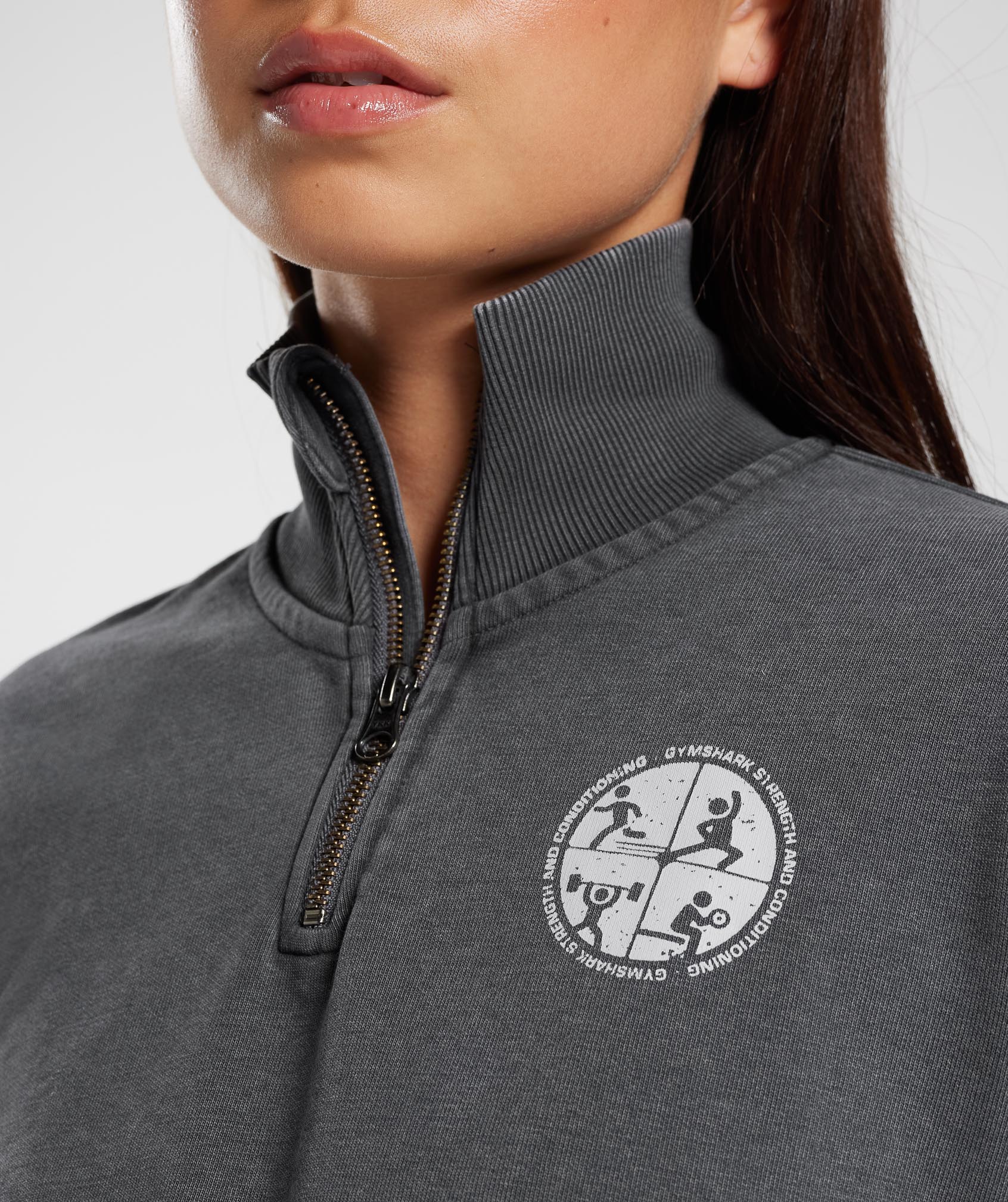 Collegiate 1/4 Zip in Silhouette Grey - view 3