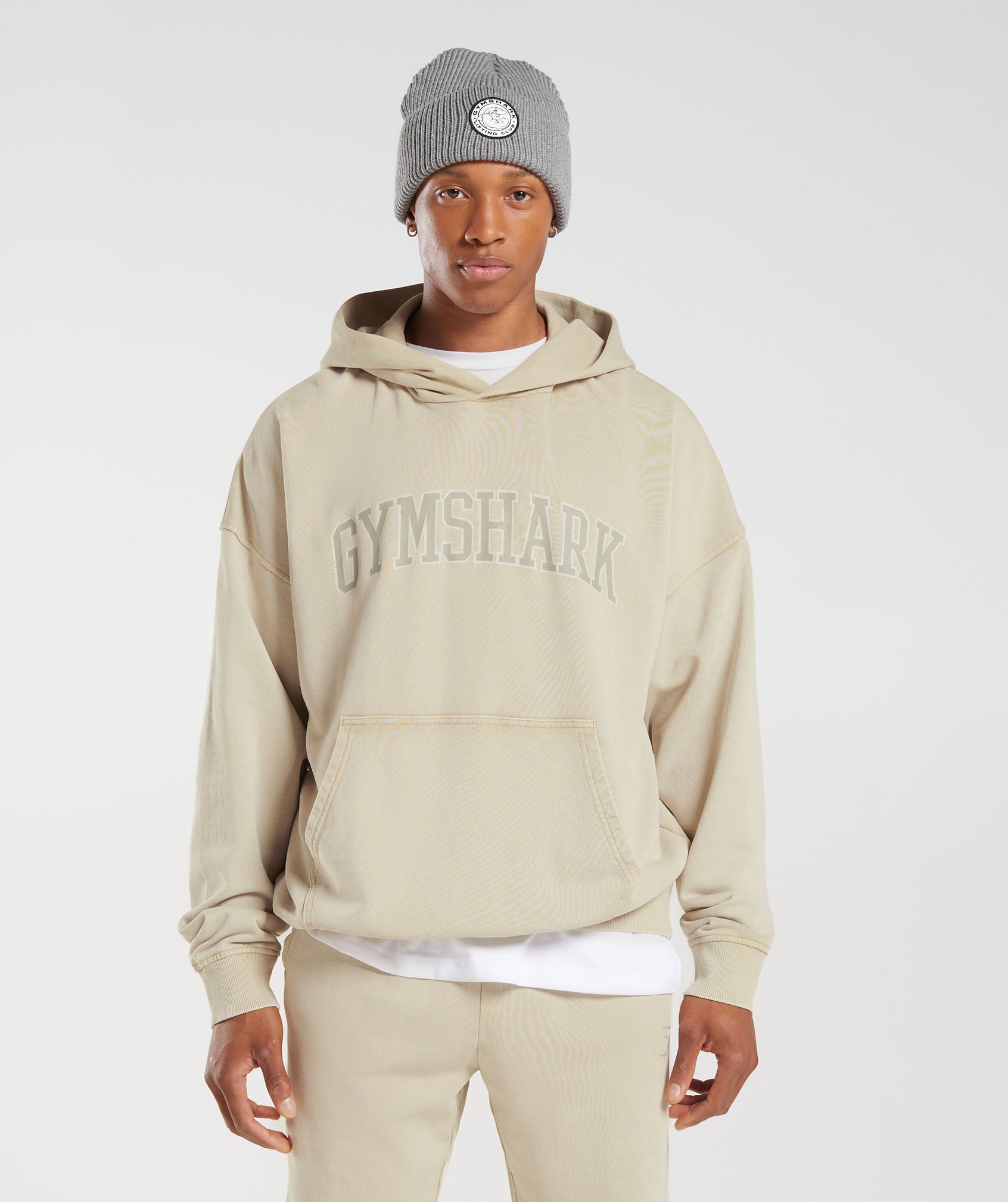 Collegiate Hoodie in Pebble Grey/Acid Wash - view 1