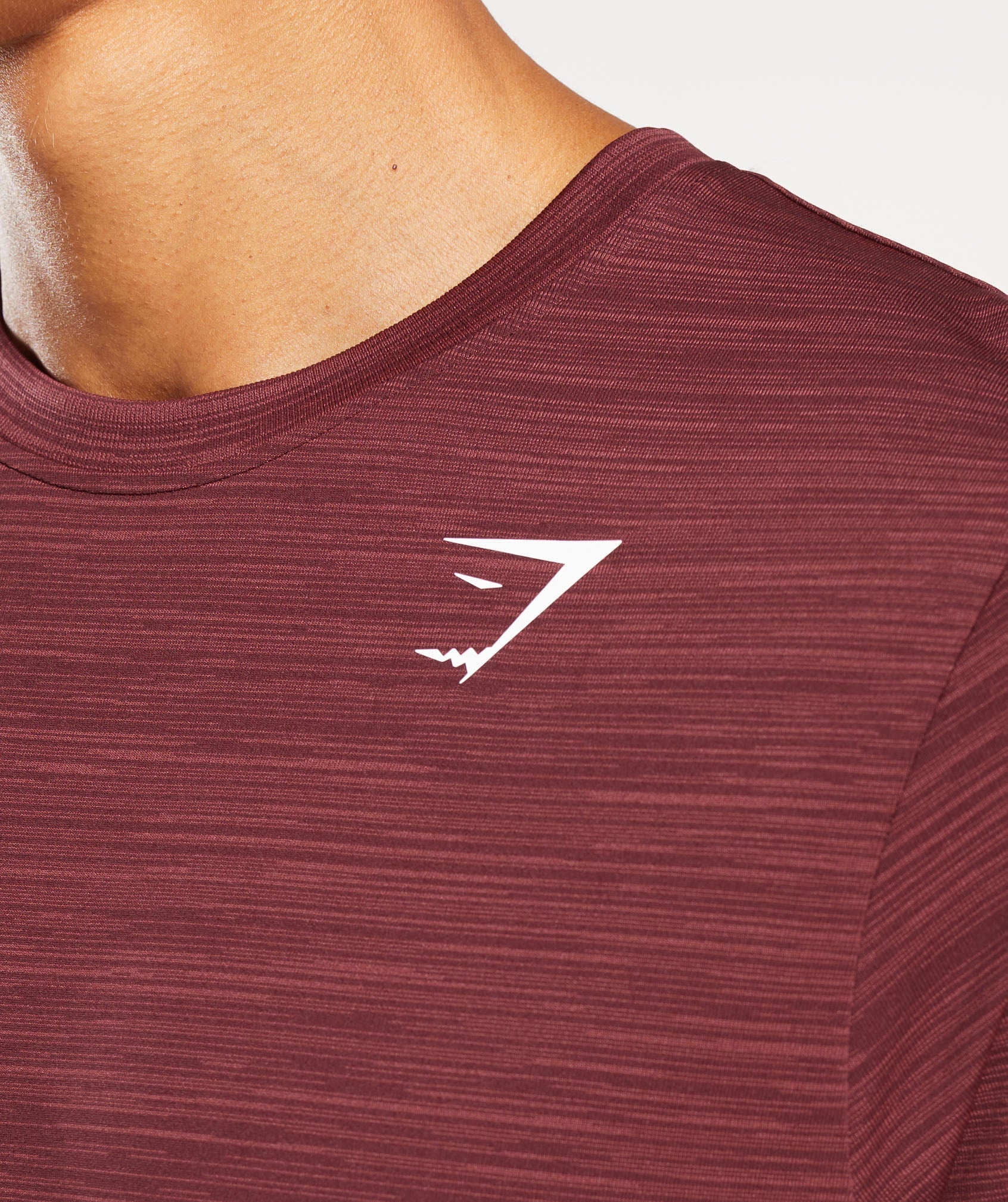 Heather Seamless T-Shirt in Rich Maroon/Washed Burgundy Marl - view 5