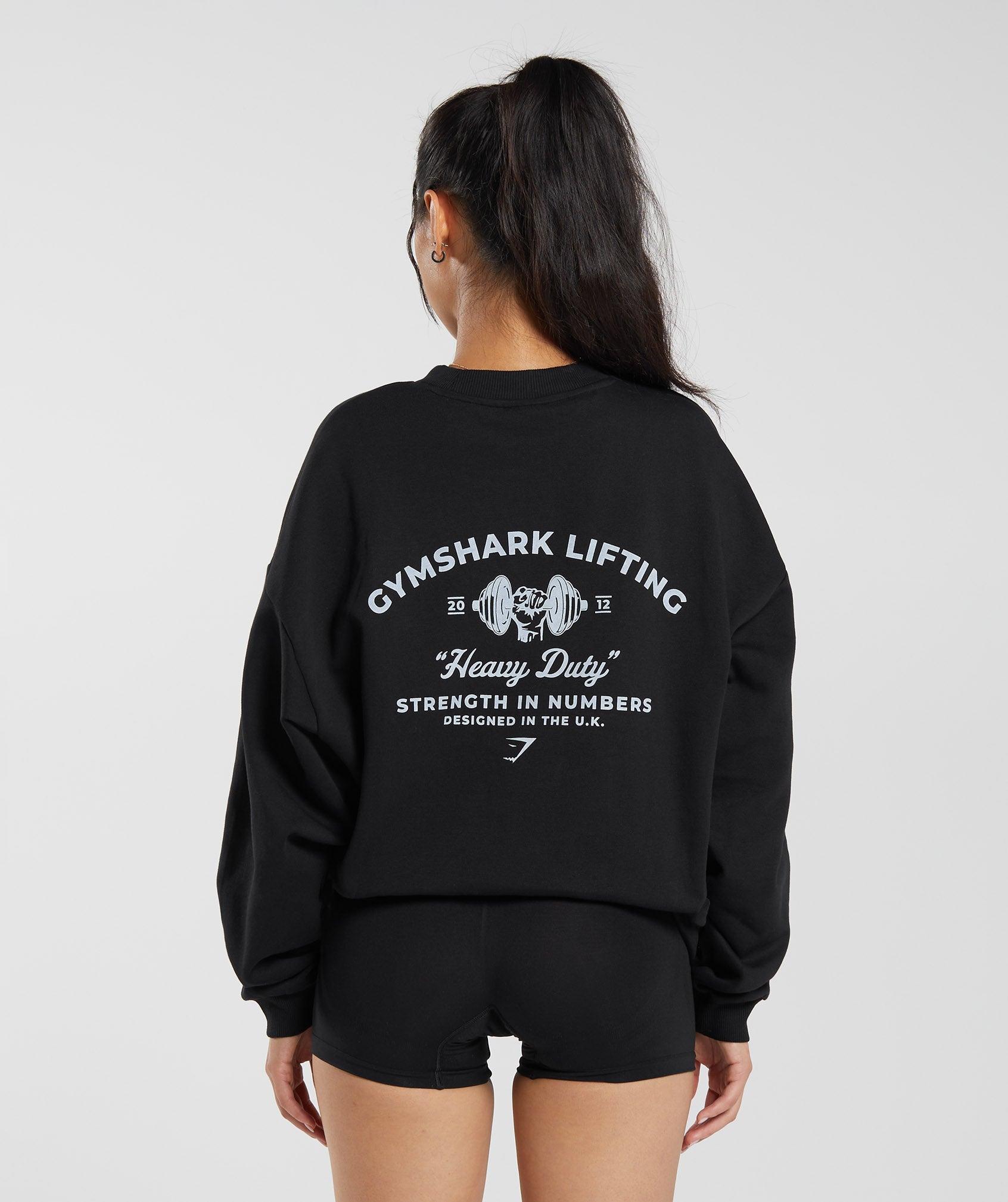 Heavy Duty Oversized Sweatshirt in Black - view 1