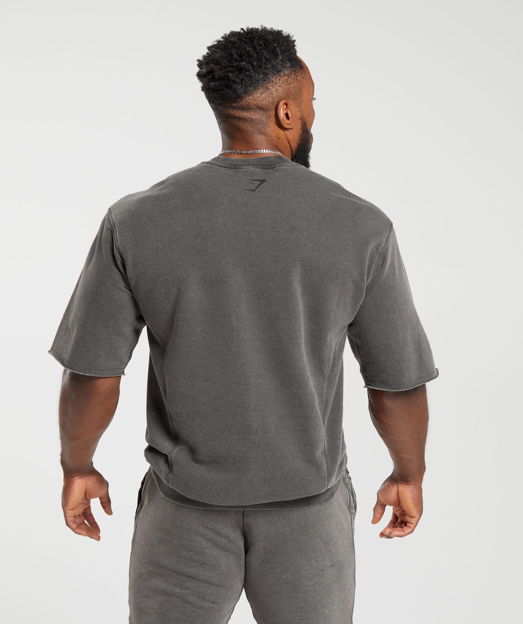 Heritage Washed Short Sleeve Crew in Onyx Grey - view 2
