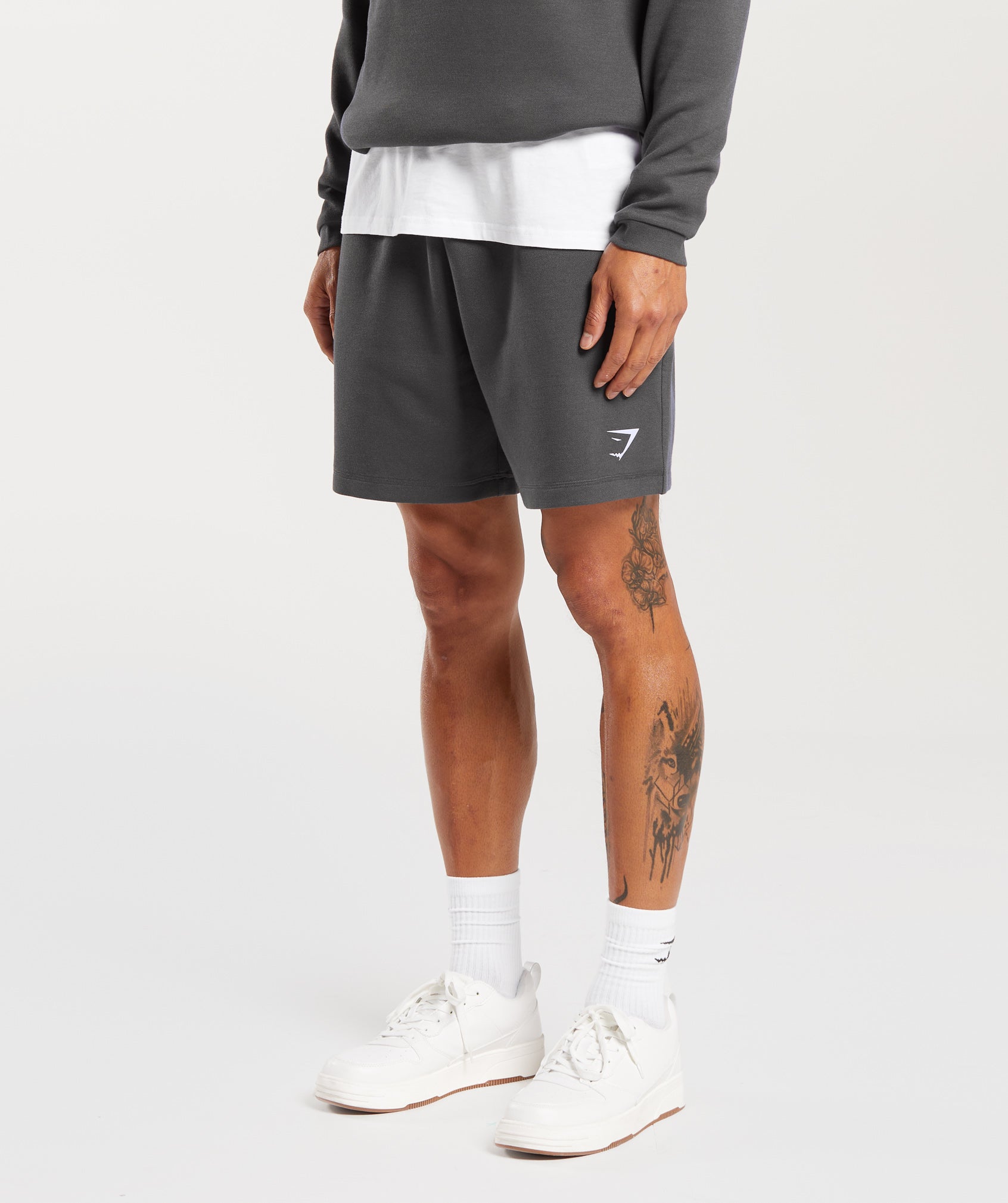 Knit Shorts in Onyx Grey - view 3