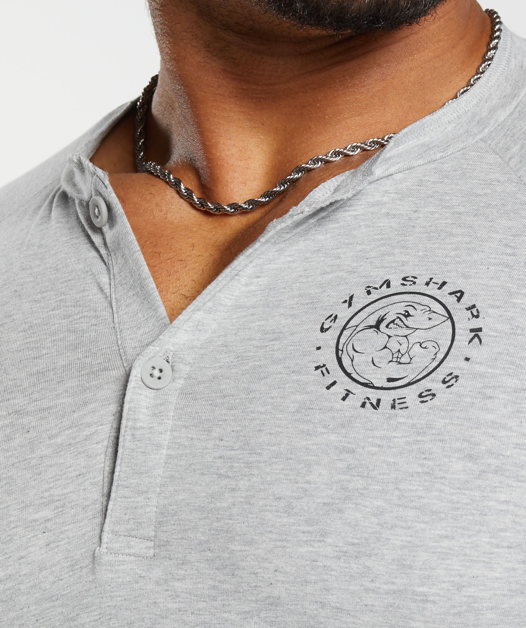 Legacy Henley in Light Grey Marl - view 5