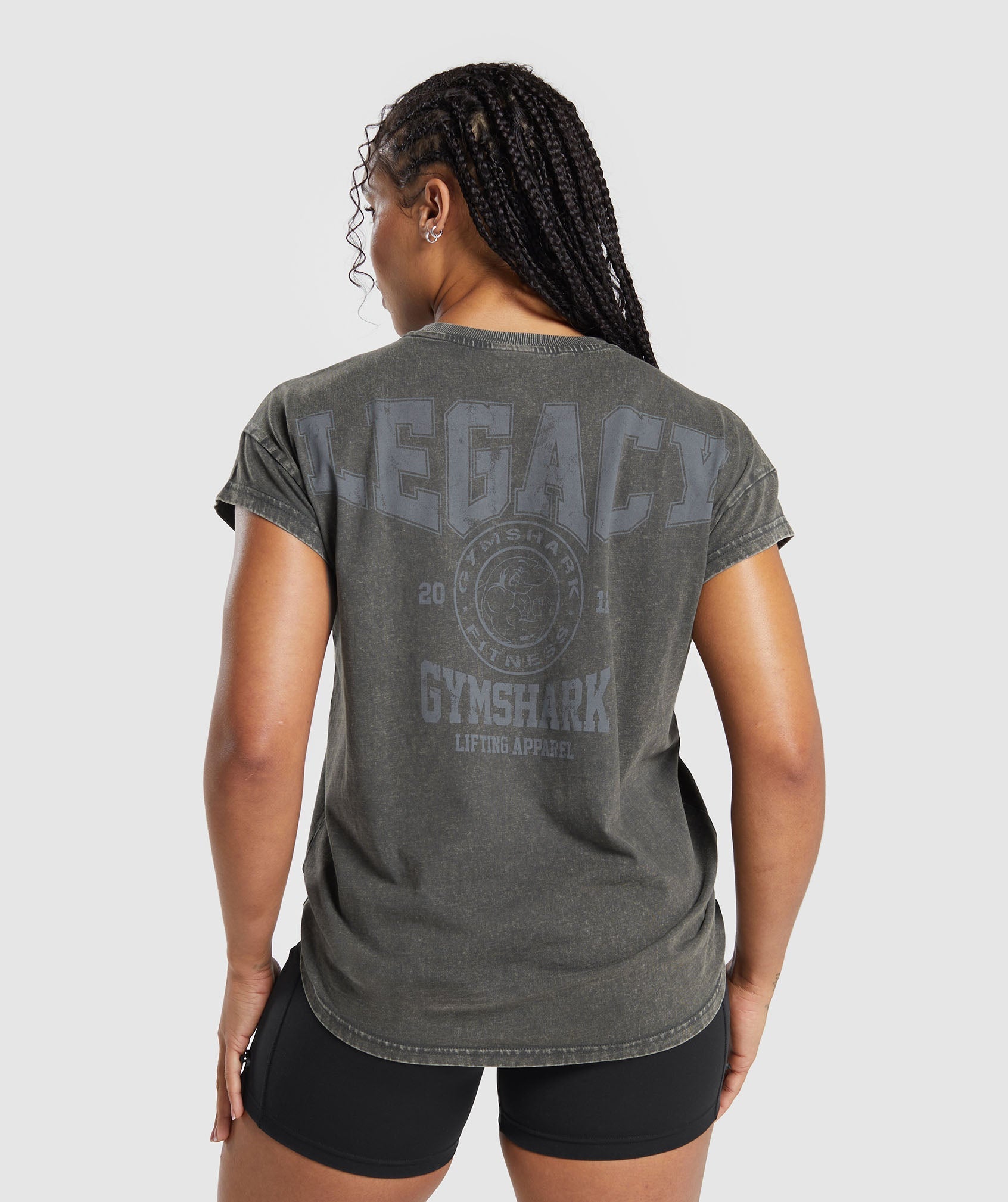 Legacy Washed Oversized T-Shirt in Asphalt Grey - view 1