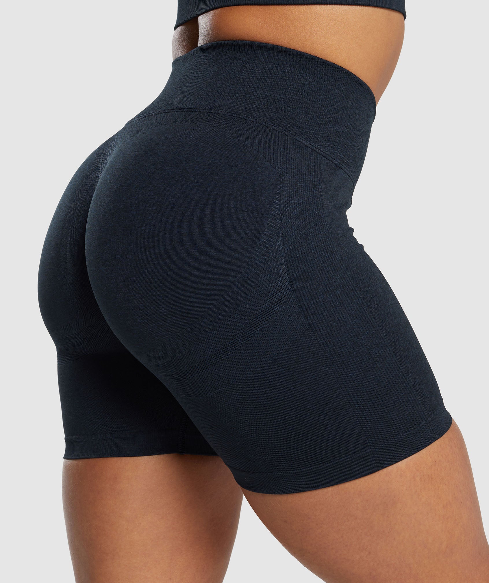 Lift Contour Seamless Shorts in Midnight Blue/Black Marl - view 6