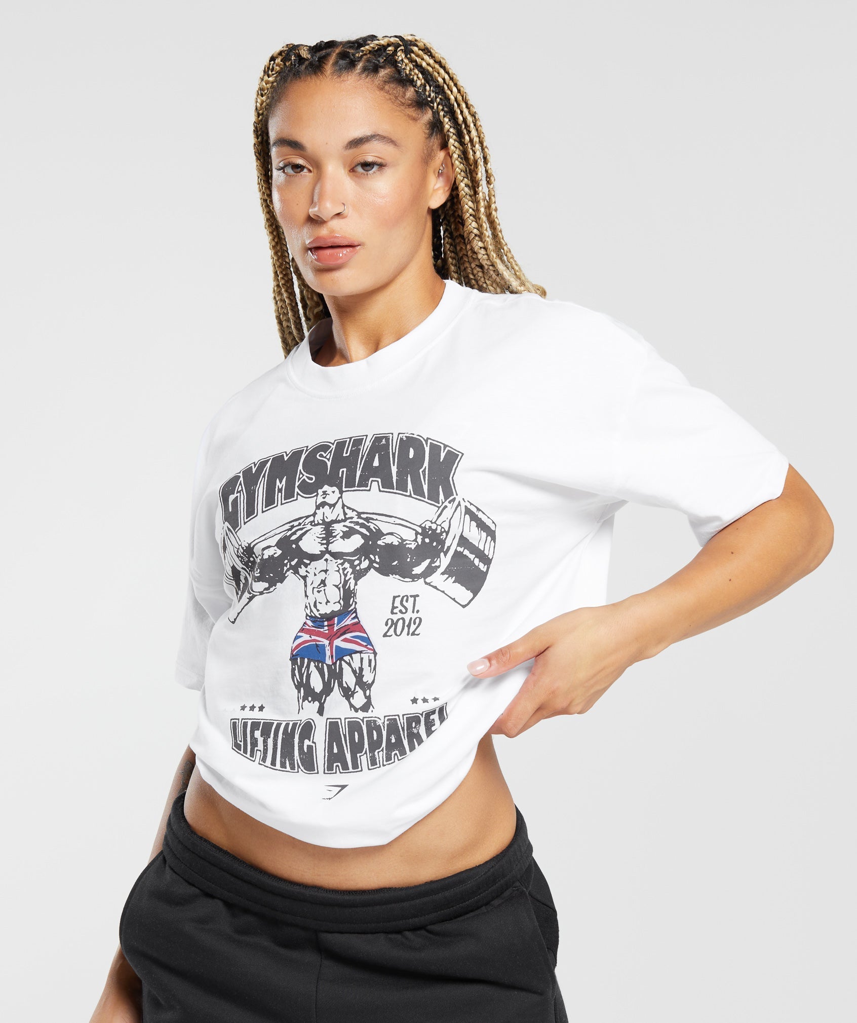 Lifting Apparel Oversized T-Shirt in White - view 3